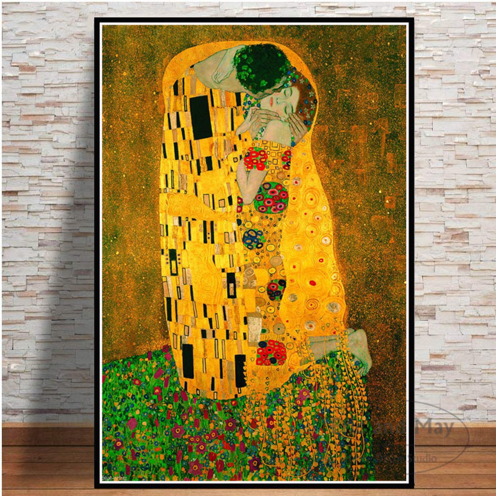 Affiches Gustav Klimt Larmes d'or - Impression sur toile premium et châssis bois 40x65