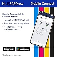Vista 5 de Brother HL-L3280CDW Wireless Compact Digital Color Printer with Laser Quality Output, Duplex, Mobile Printing & Ethernet Includes 2 Month Refresh