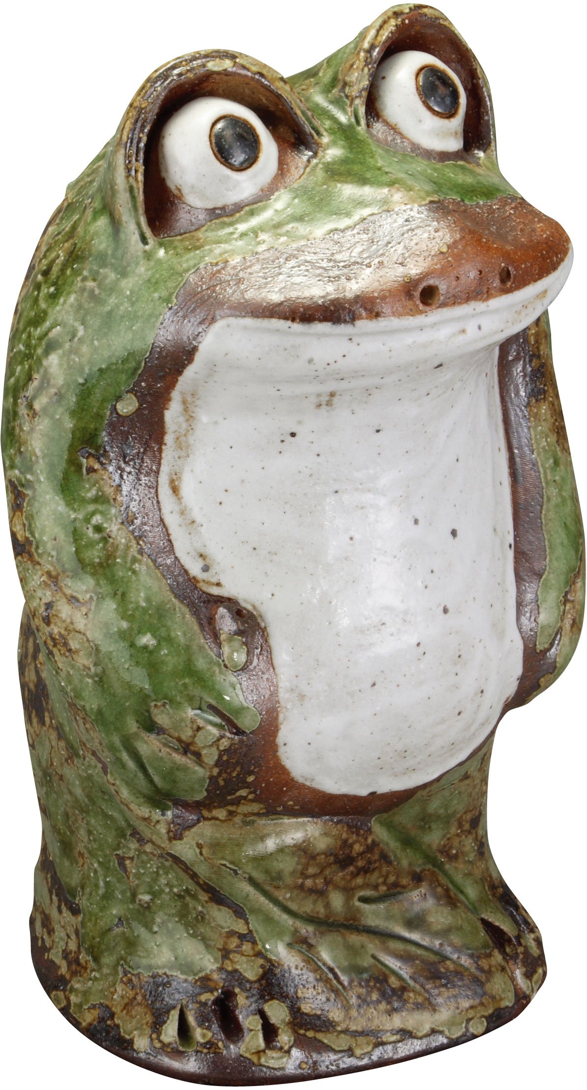 Amazon.co.jp: 信楽焼 置物 出目立ち蛙(大) 幅17x直径17x高さ29cm 552