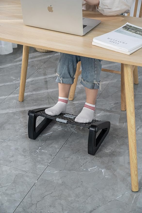 Reposapiés ajustable con rodillo de masaje ergonómico miniatura 7