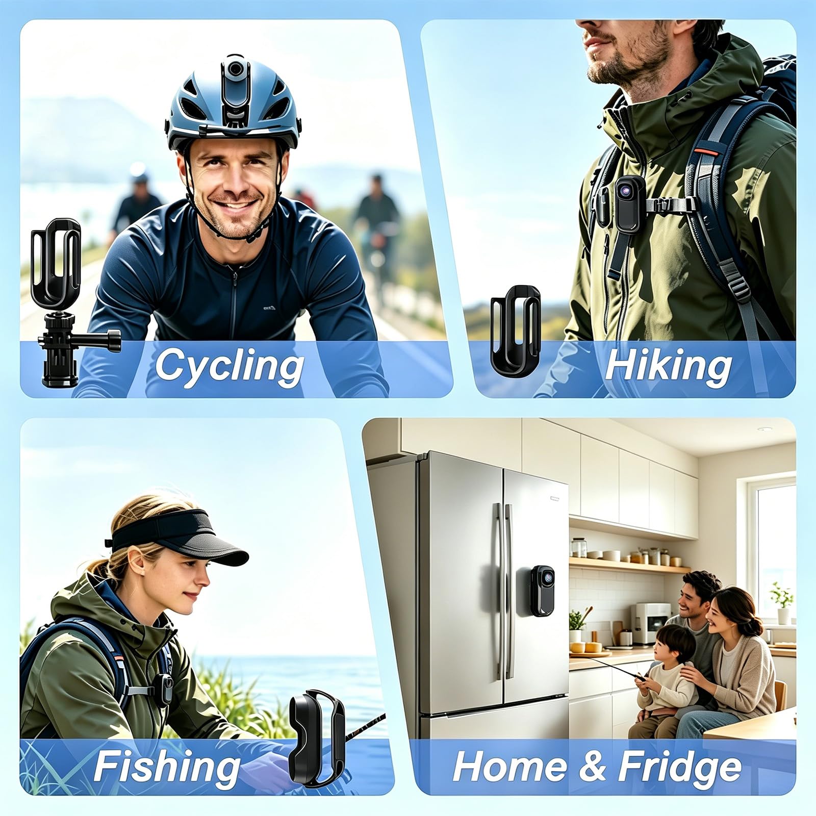 Xilecam 2,7K Magnetische Mini Bodycam, Spritzwasserfest mit Ladecase | Action Cam mit 16GB, POV Kamera Inklusive Mini-Ladecase mit 500 Min Akkulaufzeit, Geeignet für Radfahren und Vlogging