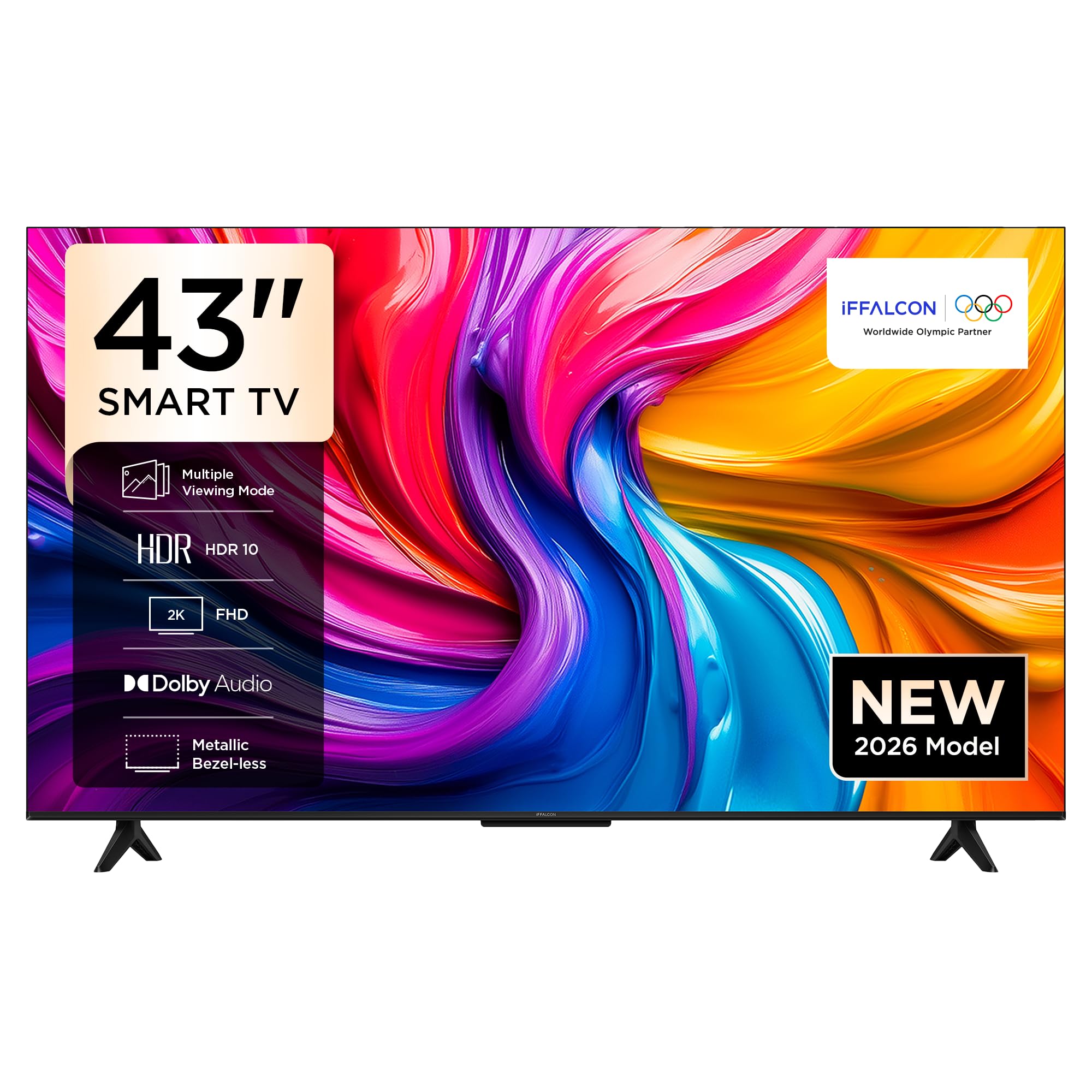 iFFALCON 43S55 43 İnç Smart TV 4K FHD HDR 10 Gaming Google TV, Dolby Audio, Oyun Modu, İnce Tasarımlı Çoklu Göz Koruma (2026 Model)