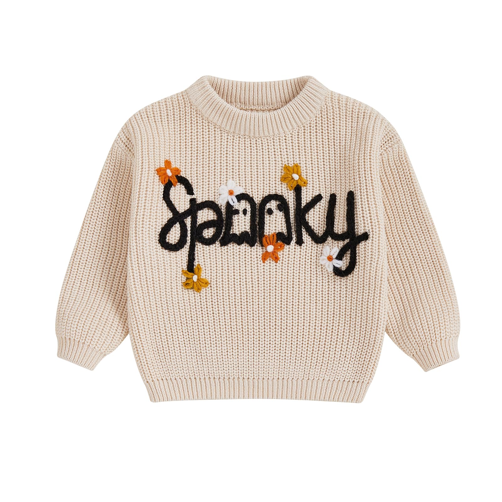 LSFYSZD Toddler Baby Girls Boys Halloween Pumpkin Sweaters Long Sleeve Crew Neck Winter Warm Knitwear Pullover Jumpers Top — view 164