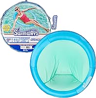 SwimWays Spring Float Premium Papasan Pool Lounger - Fast Inflating Adult Pool Float with Cooling Mesh & Inner Spring Stability