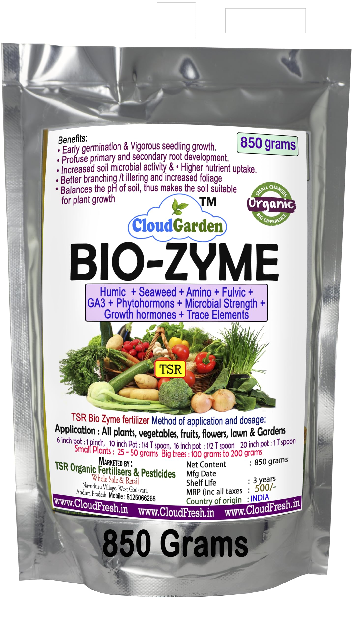 TSR Organic Fertilisers & Pesticides PythoZyme organic bio fertilizer 850 grams essential nutrients for all home and garden plants (B096VC94CT) Amazon Price History, Amazon Price Tracker
