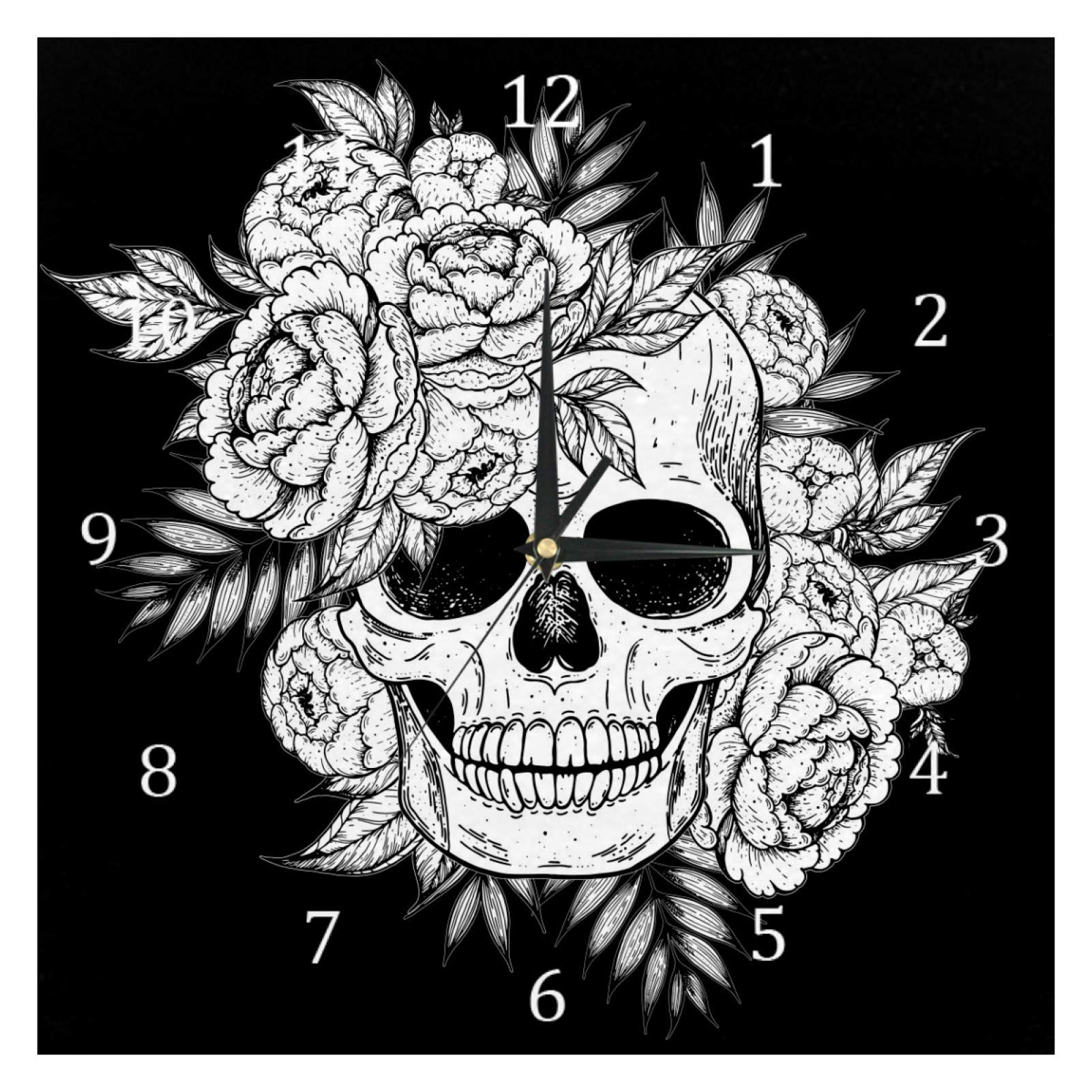 Horloge numérique à piles Jour des Morts - Pendule silencieuse sans tic-tac
