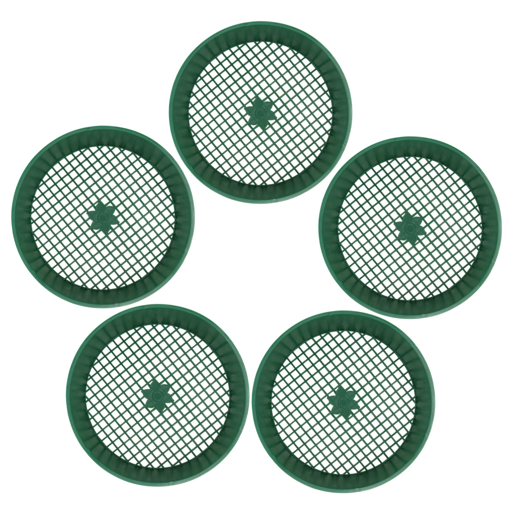 BEBEMOKO Soil Screen Sifter Lightweight Plastic Mesh Sieve Gardening Riddle Tool