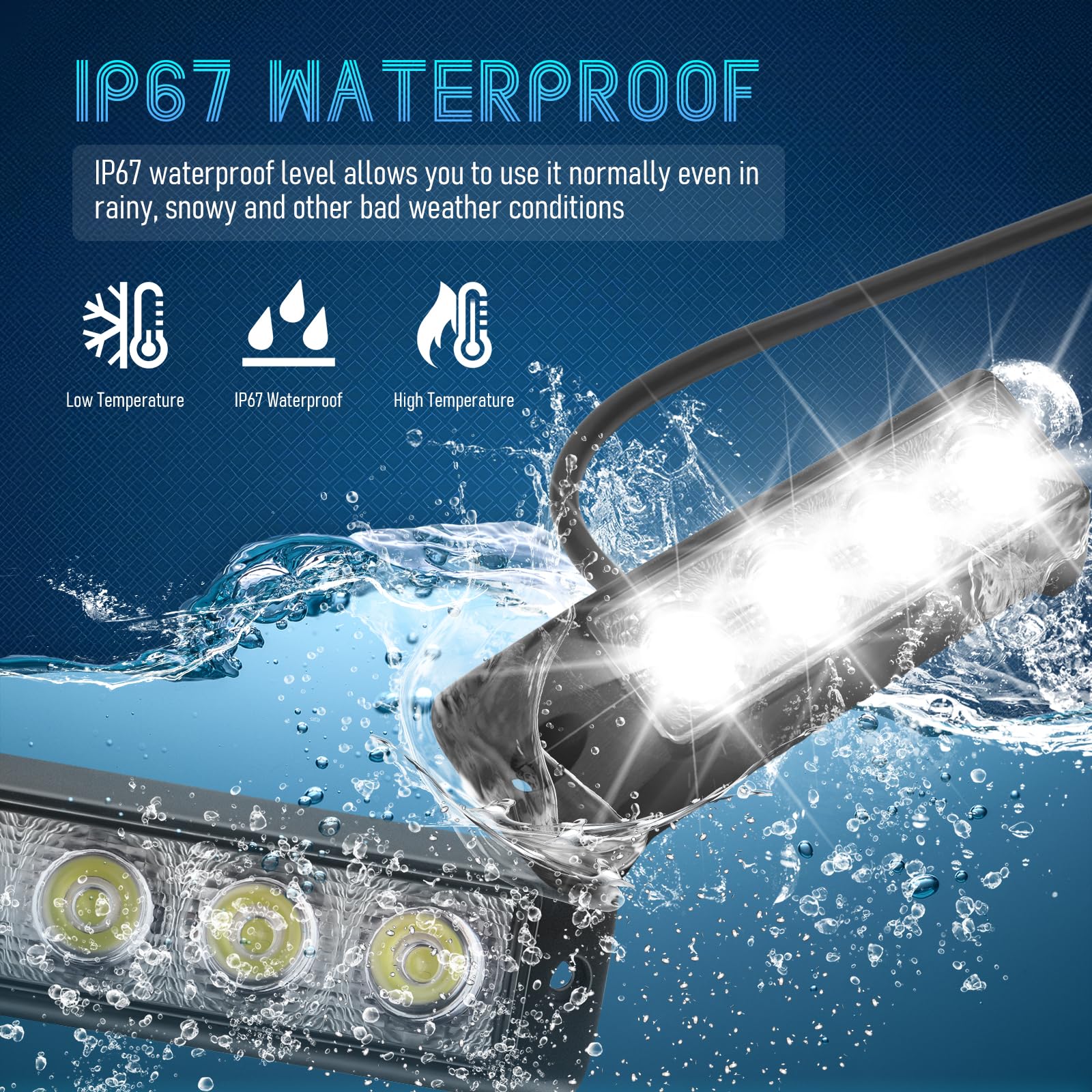 Chelhead 2 Stück 14cm weiße LED-Lichtleiste, schmal, 12 W, Einbau-Fahrlicht, 6000 K, superhell, kompatibel mit 12 V/24 V Geländewagen, SUV, ATV, Allradantrieb, Auto, LKW, Golfwagen