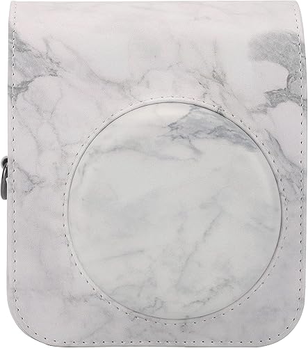 Frankmate Funda protectora compatible con cámara Fujifilm Instax Mini 12 de película instantánea con bolsillo para accesorios y correa ajustable