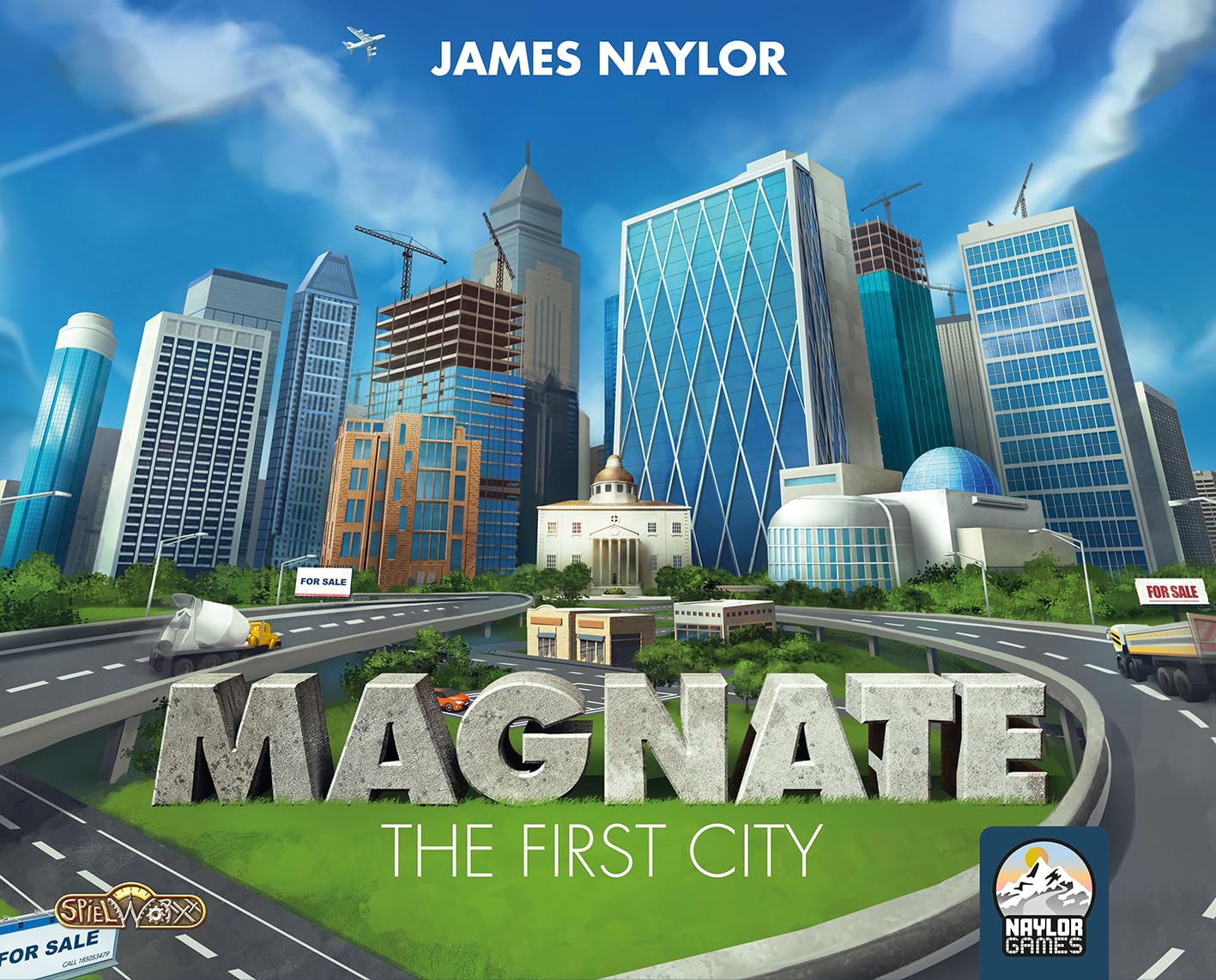 Spielworxx, Magnate: The First City, Kennerspiel, Strategiespiel, 1-5 Spieler, ab 10+ Jahren, 60-120 Minuten, Deutsch