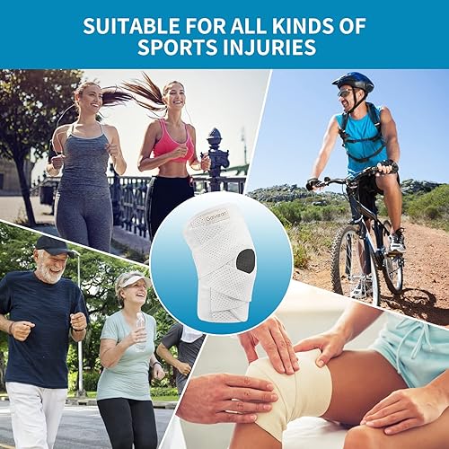 Miniatura 6 de Galvaran Rodillera con estabilizadores laterales para desgarro meniscal dolor de rodilla ACL MCL recuperación de lesiones de artritis, soporte de