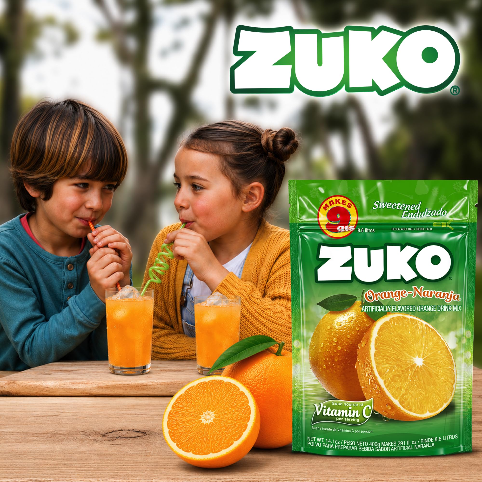 Amazon.com : Zuko Orange Instant Powder Drink Family Pack, 14.1 oz