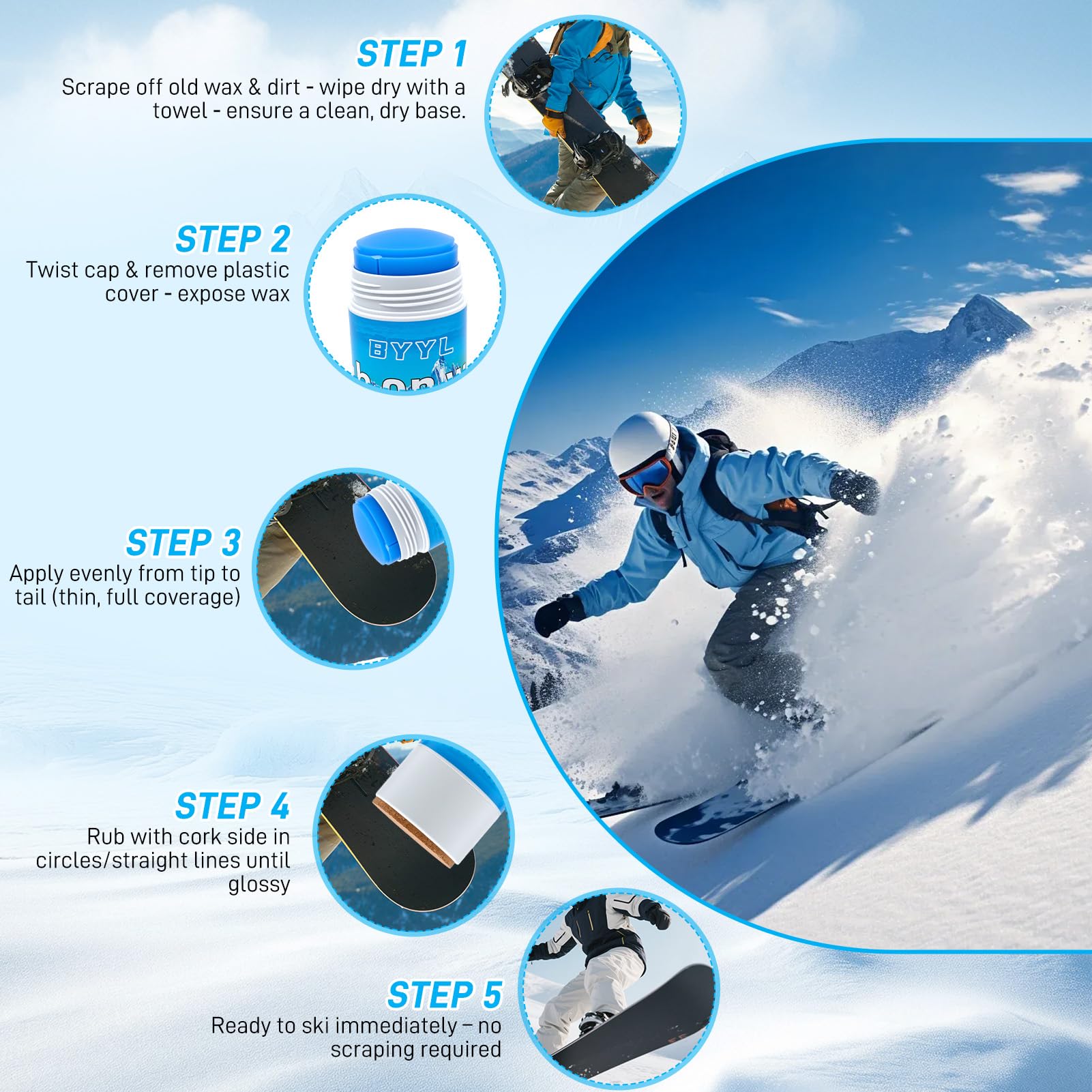 Cera para snowboard de70g,cera para esquís, cera para snowboard,cera para esquís de frotamiento,optimiza el deslizamiento,de larga duración,cera para esquís y accesorios de snowboard,cera para esquís.