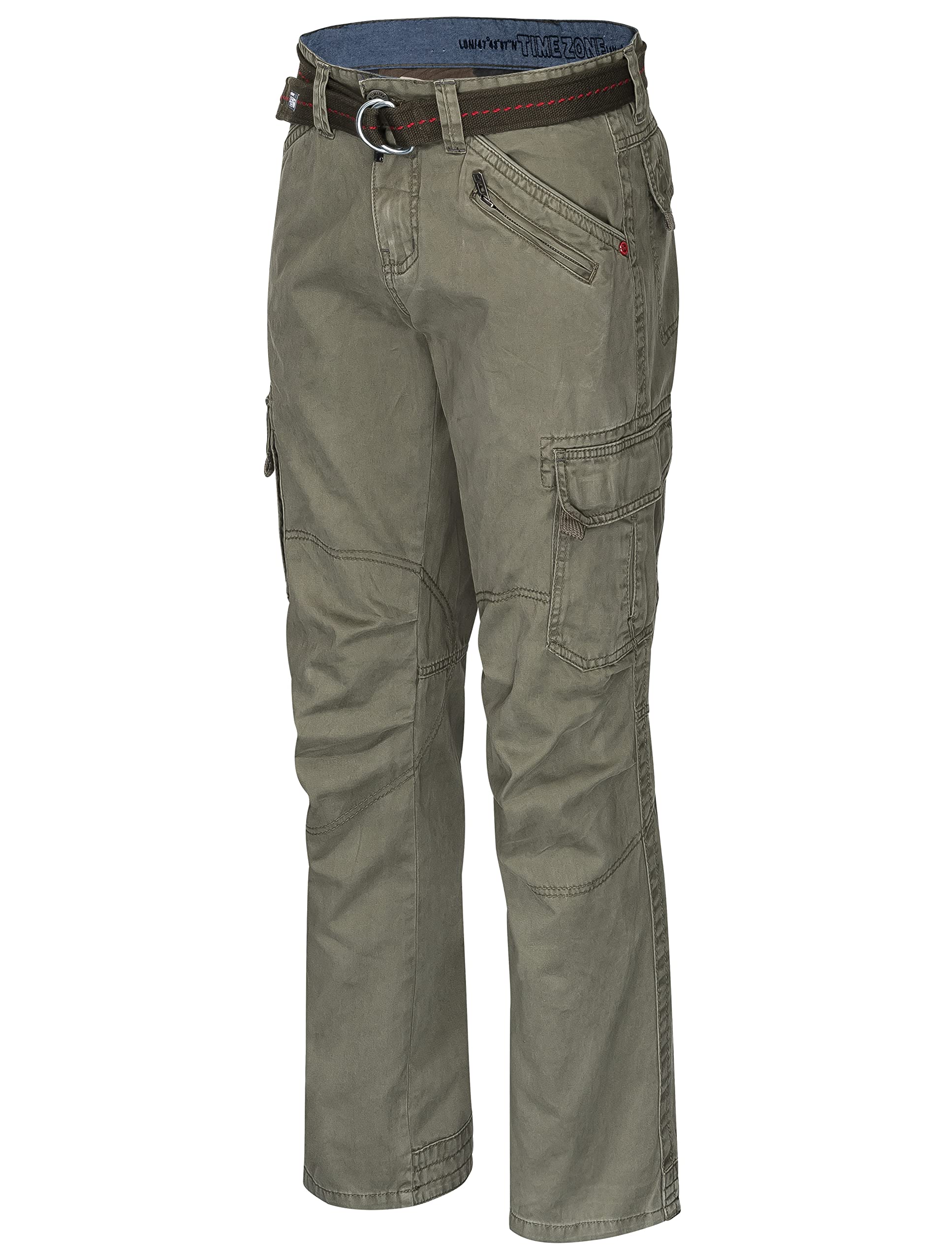 Timezone BenitoTZ Benito - Pantalones cargo con cinturón de tela para hombre