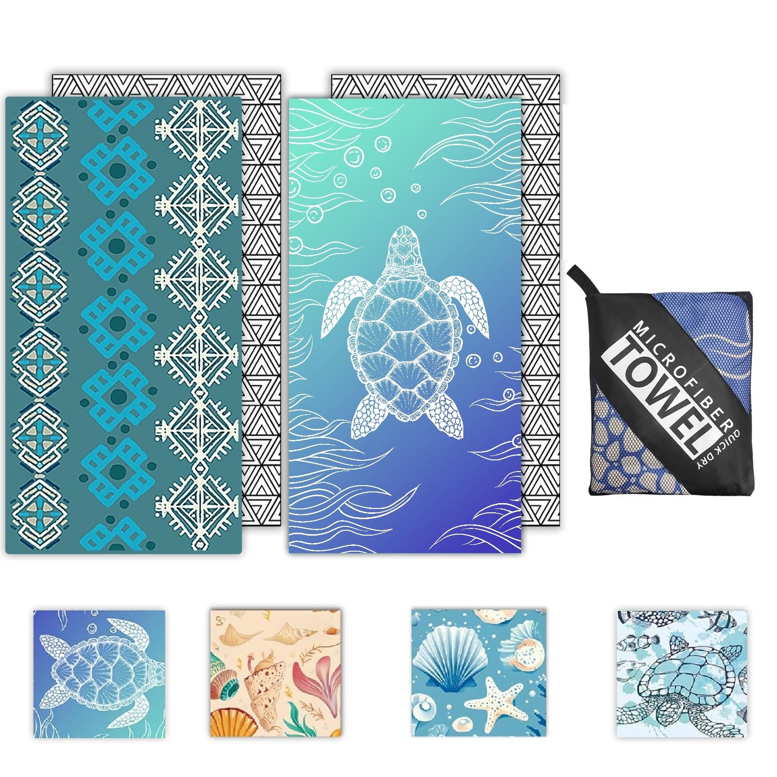 Startseite Microfibre Beach Towels for Adults, 2 Pack 180x100cm Lightweight Beach Towel Extra Large