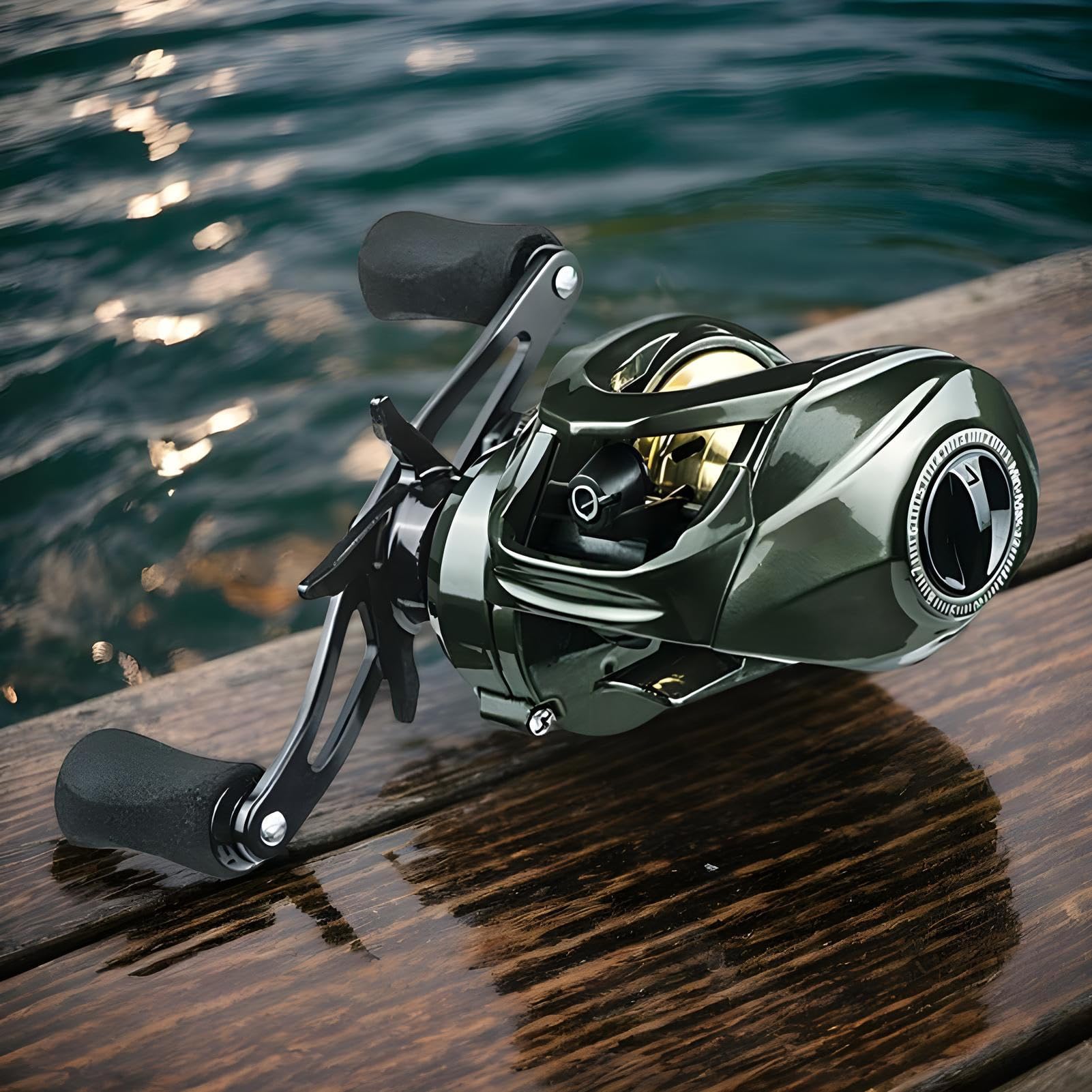 Kołowrotki Baitcaster Stopowy Kołowrotek Z Maksymalnym Hamulcem 8Kg | Ergonomiczny Kołowrotek Bait Feeder Dla Początkujących Entuzjastów Dorosłych