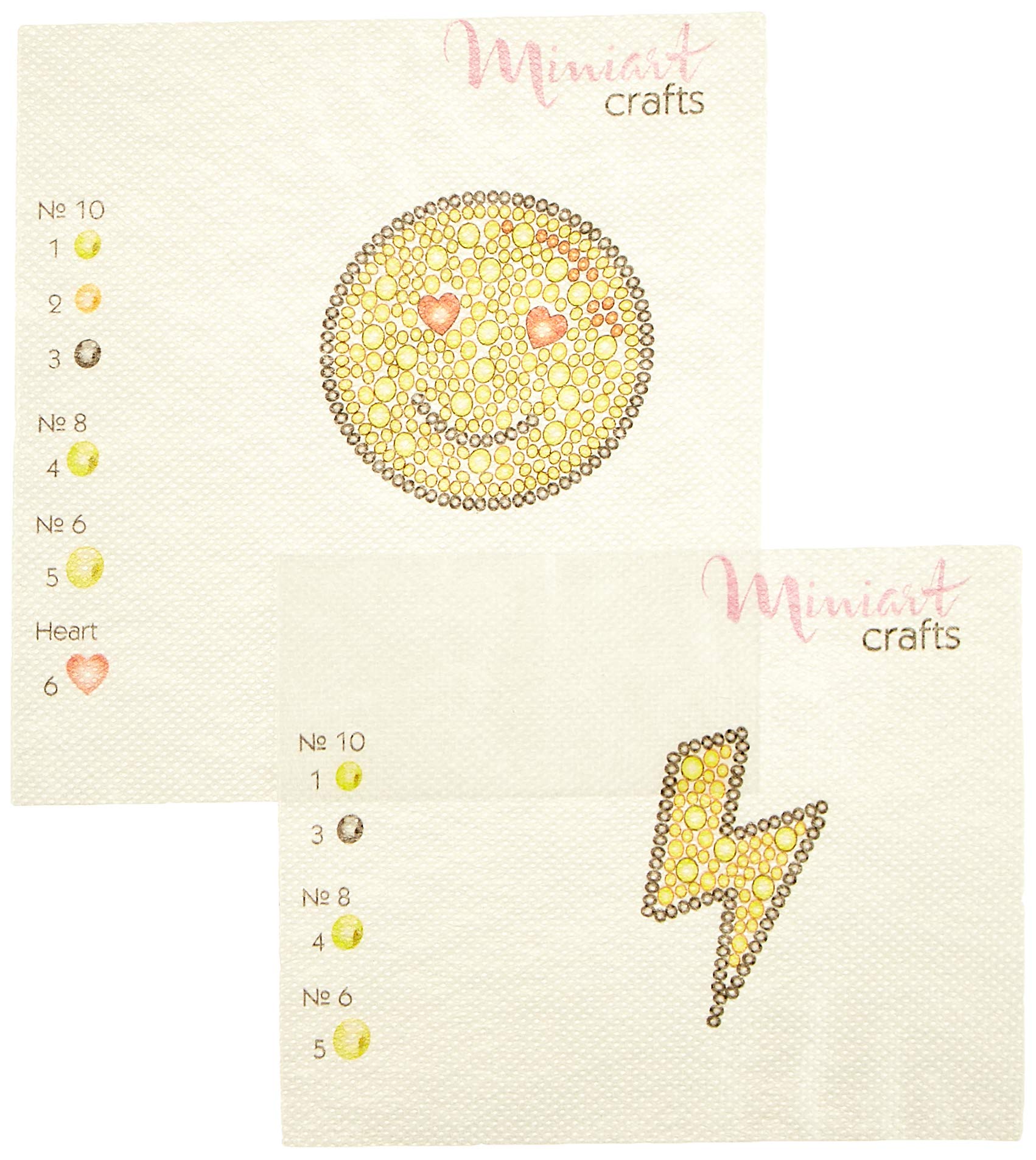 Miniart Crafts Patch Badges-Smiley/Lightning, Multicolour, one Size