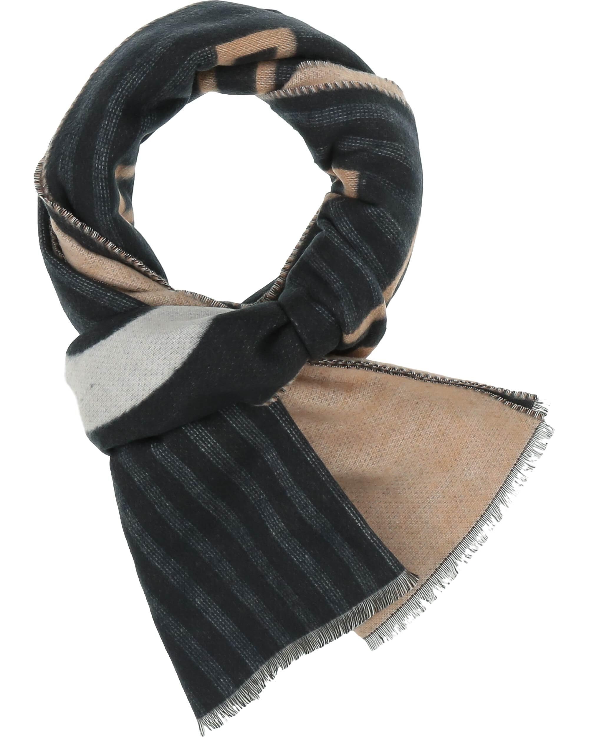 bugatti sciarpa da uomo con scritta - 35 x 200 cm - morbida sciarpa invernale per le giornate fredde