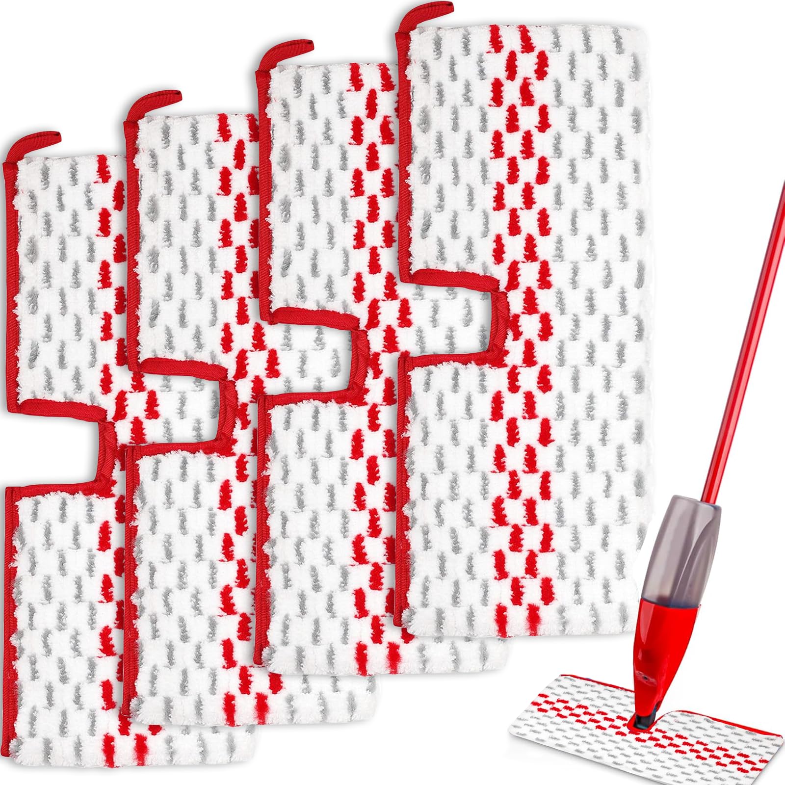 ELUBLUPack of 4 Reusable Mop Pads for Vileda 1-2 Spraymax Spray Wiper, Floor Mop Replacement Cover for Vileda, Mop Cover for All Stains, Remove Floor