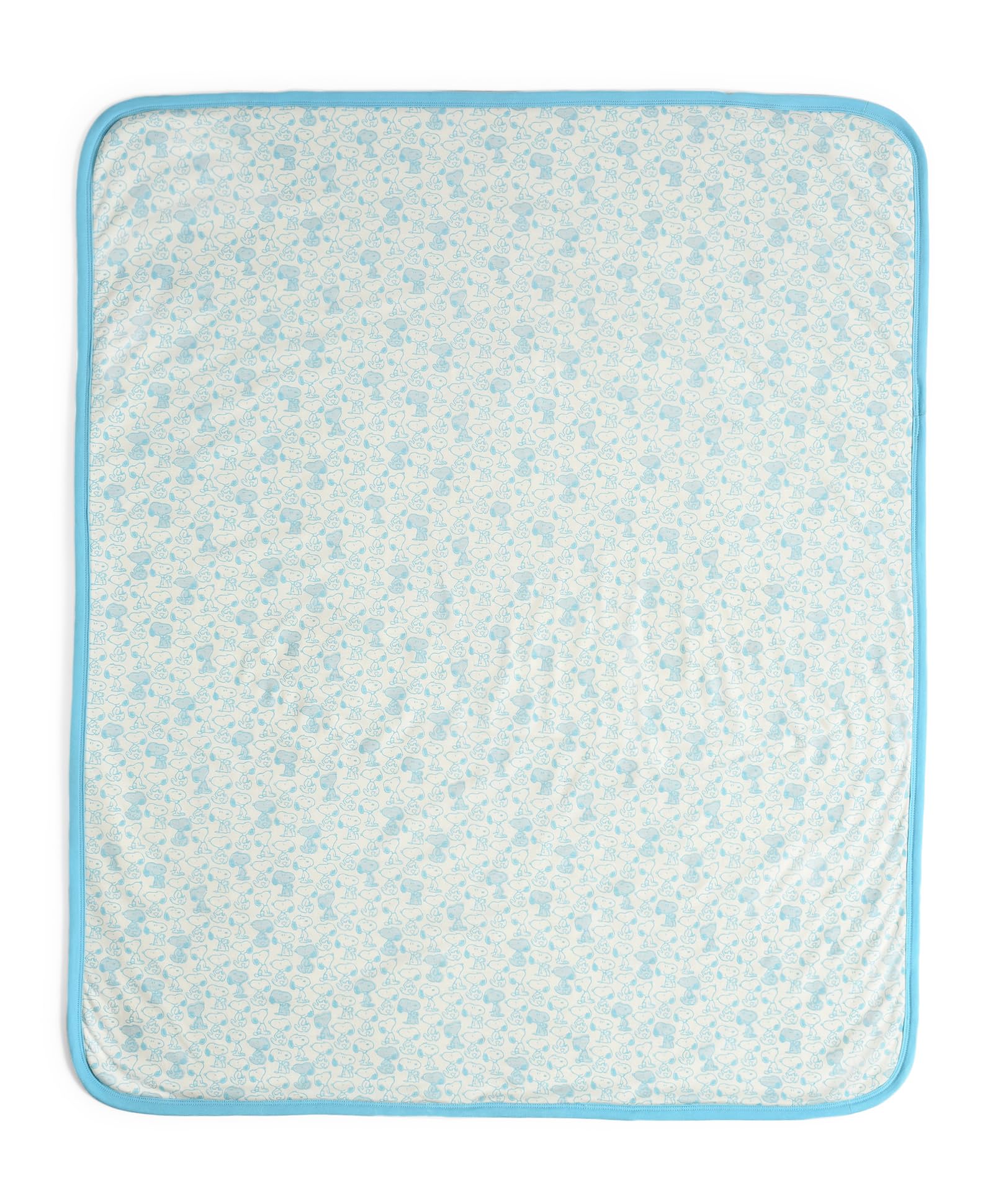 Mi Arcus Peanuts Snoopy Printed Premium Ultra-Soft Sherpa Blanket for Baby Boys Girls 0-12 Months, 100x85 cm - Blue