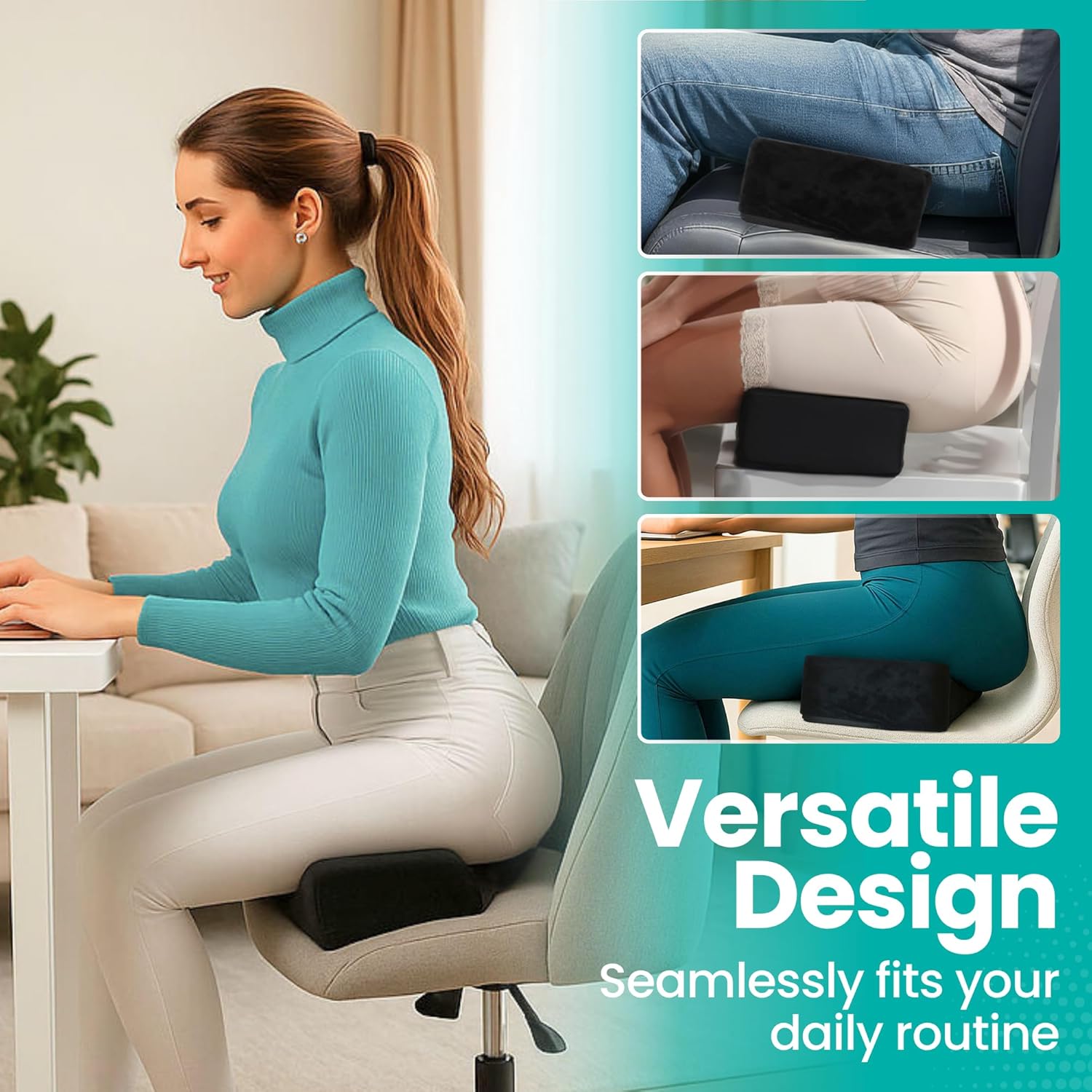 BBL Pillow for Sitting After Surgery – Brazilian Butt Lift Recovery Cushion for Pain Relief, Home & Office Use, Post Surgery Support Pillow with Drawstring Bag - Image 7