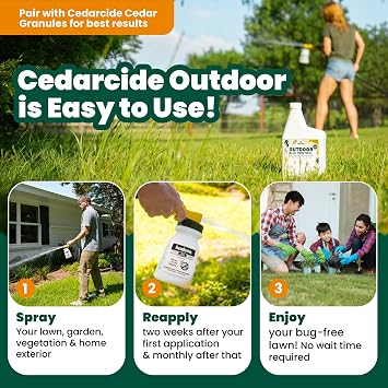 Cedarcide PCO Choice Outdoor Cedar Oil Concentrate Quart Bottle with Sprayer | Cedarwood
