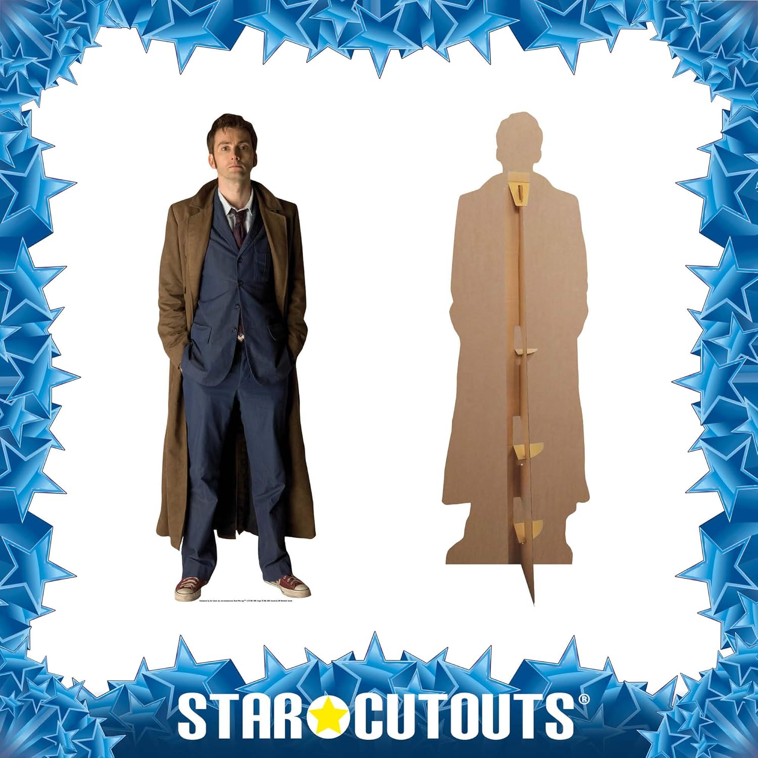 Star Cutouts Ltd SC8 Official Cardboard Cut Out of The 10th Doctor David Tennant - Perfect for Doctor Who Fans and Collectors