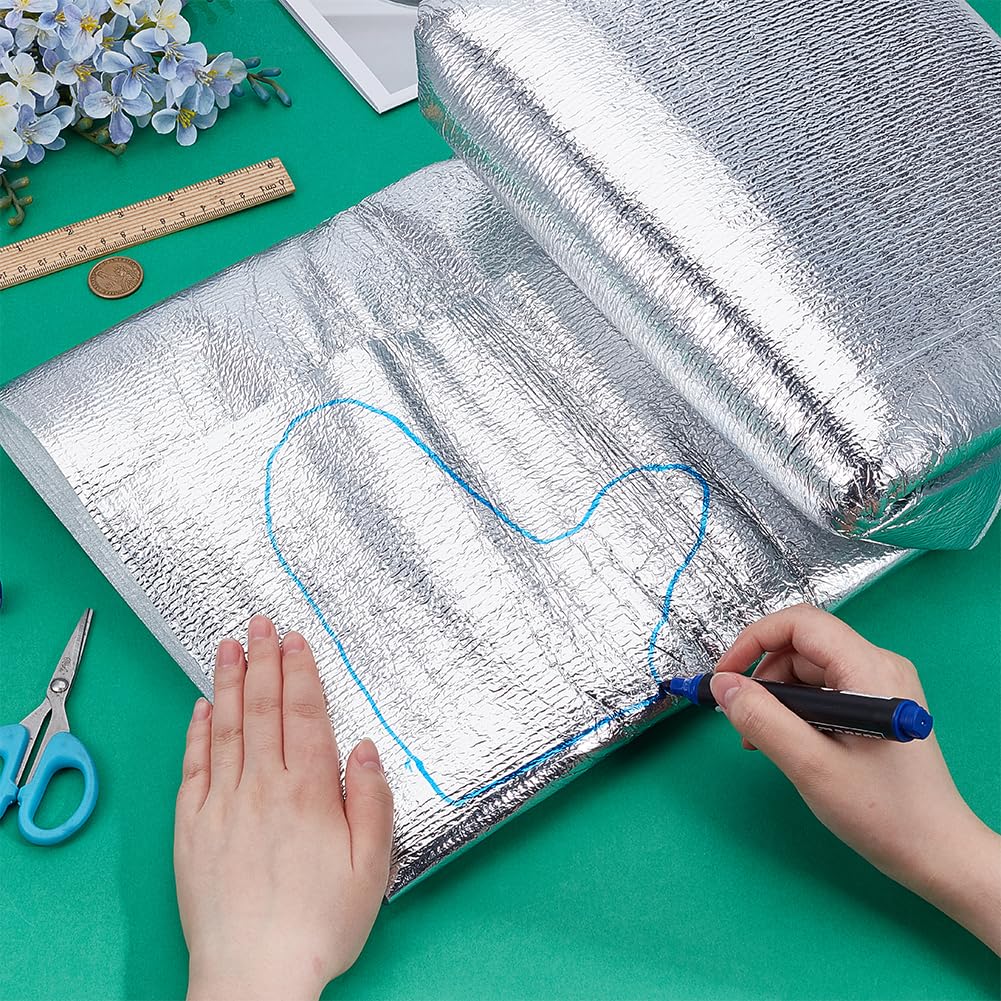 BENECREAT Ouate Résistante à la Chaleur de 3 m Doublure Thermique en Ouate de 90cm de Large Tissu Réfléchissant la Chaleur pour Maniques Gants de Cuisine Sous Verres Couvre Bols