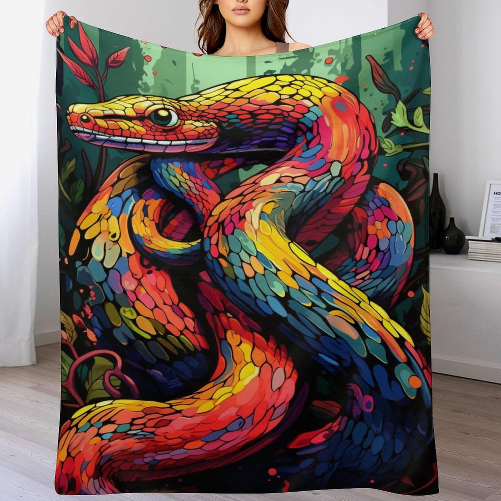 Couverture serpent polaire flannel : finissez-en avec le froid sur votre canapé
