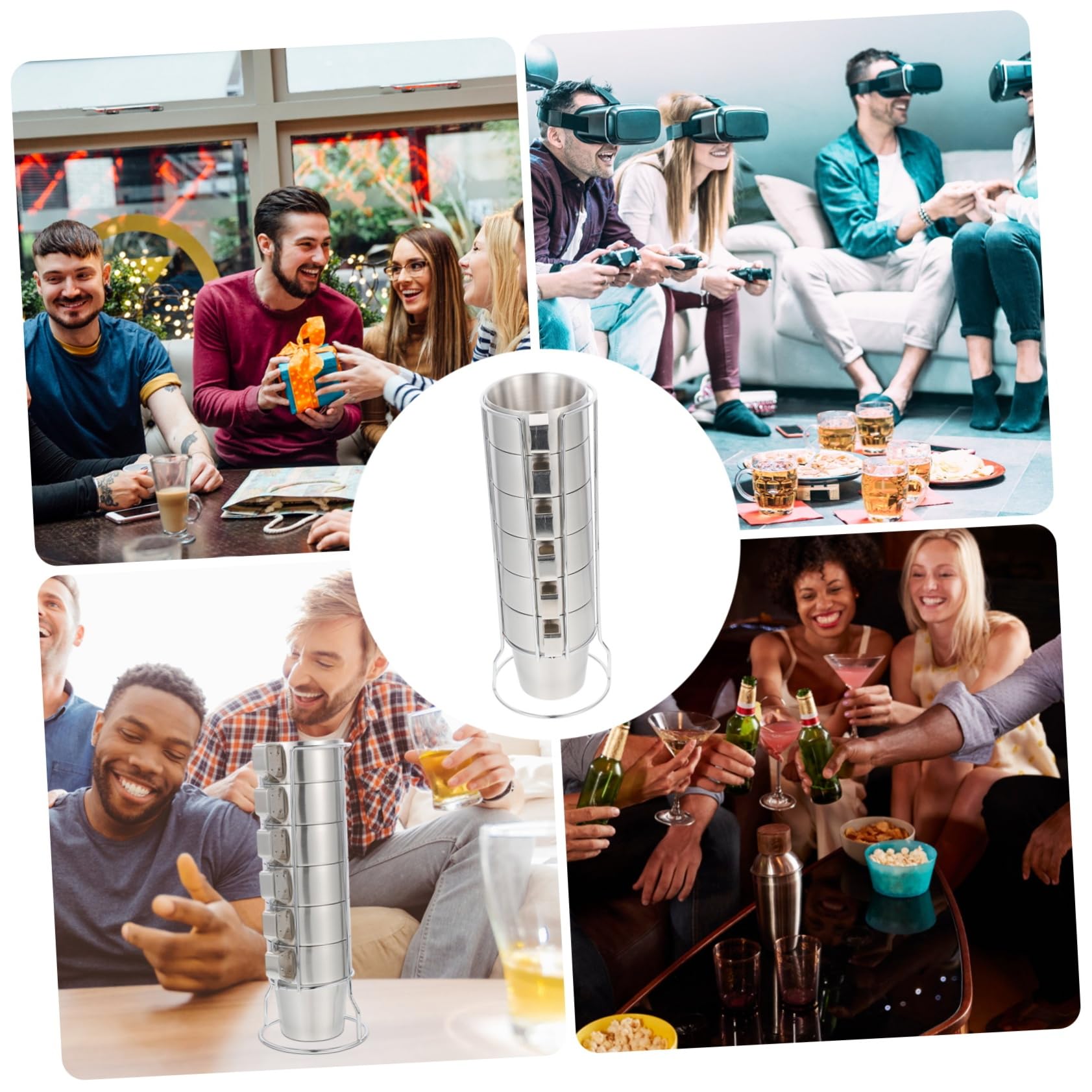 Doppelwandige Edelstahlbecher Satz 6er Kaffeebecher Mit Isolierung Für Outdoor Und Camping