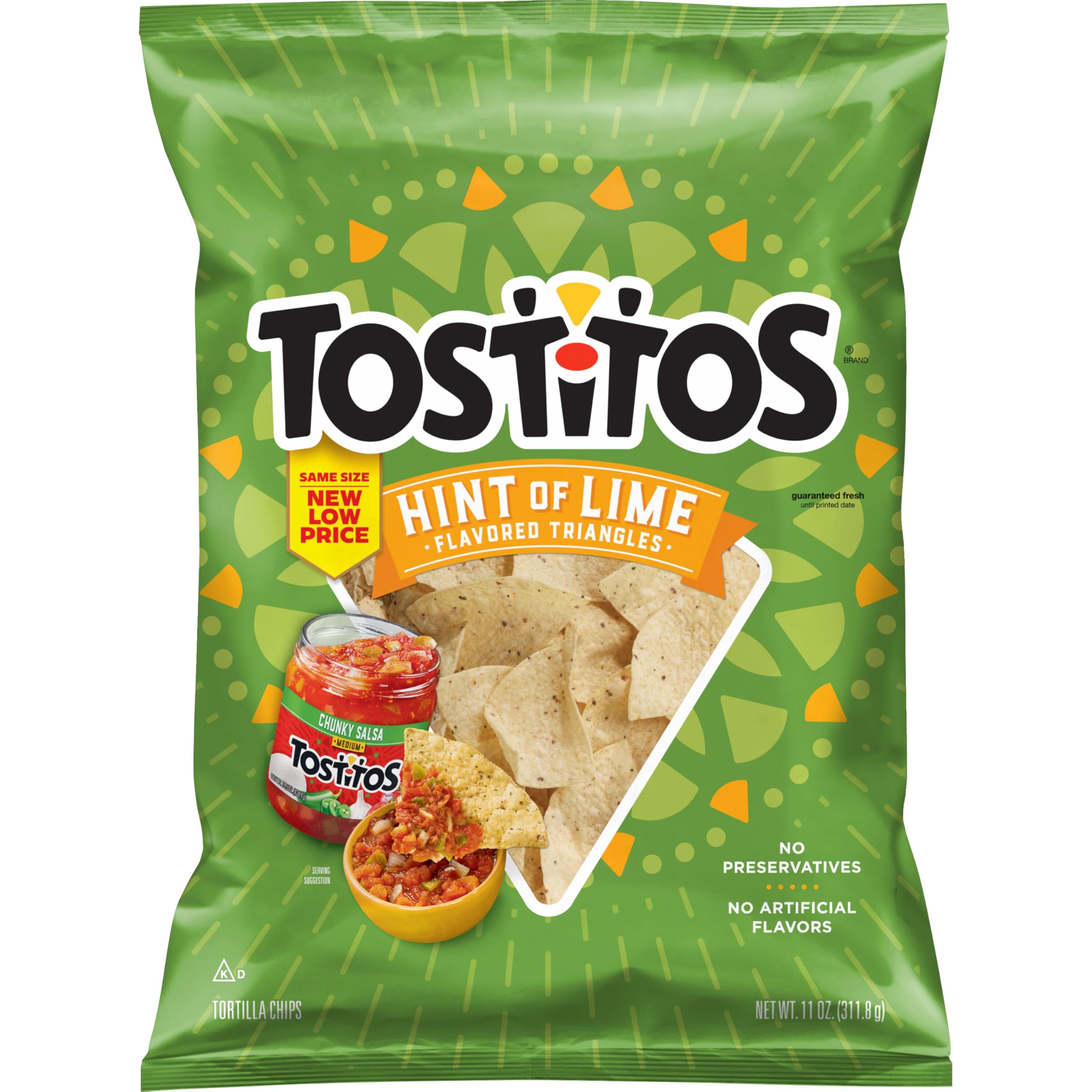 Tortilla Chips Hint Of Lime Bag, 11 Oz