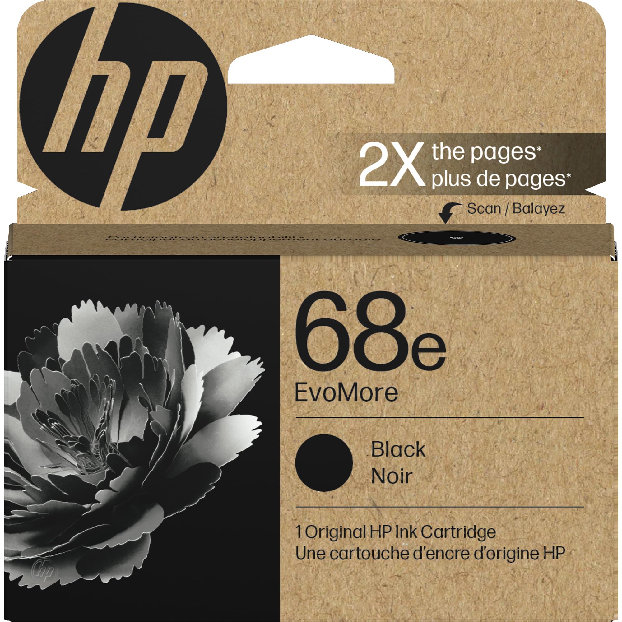 Amazon.com: HP 68e EvoMore High Yield Black Ink Cartridge | Works