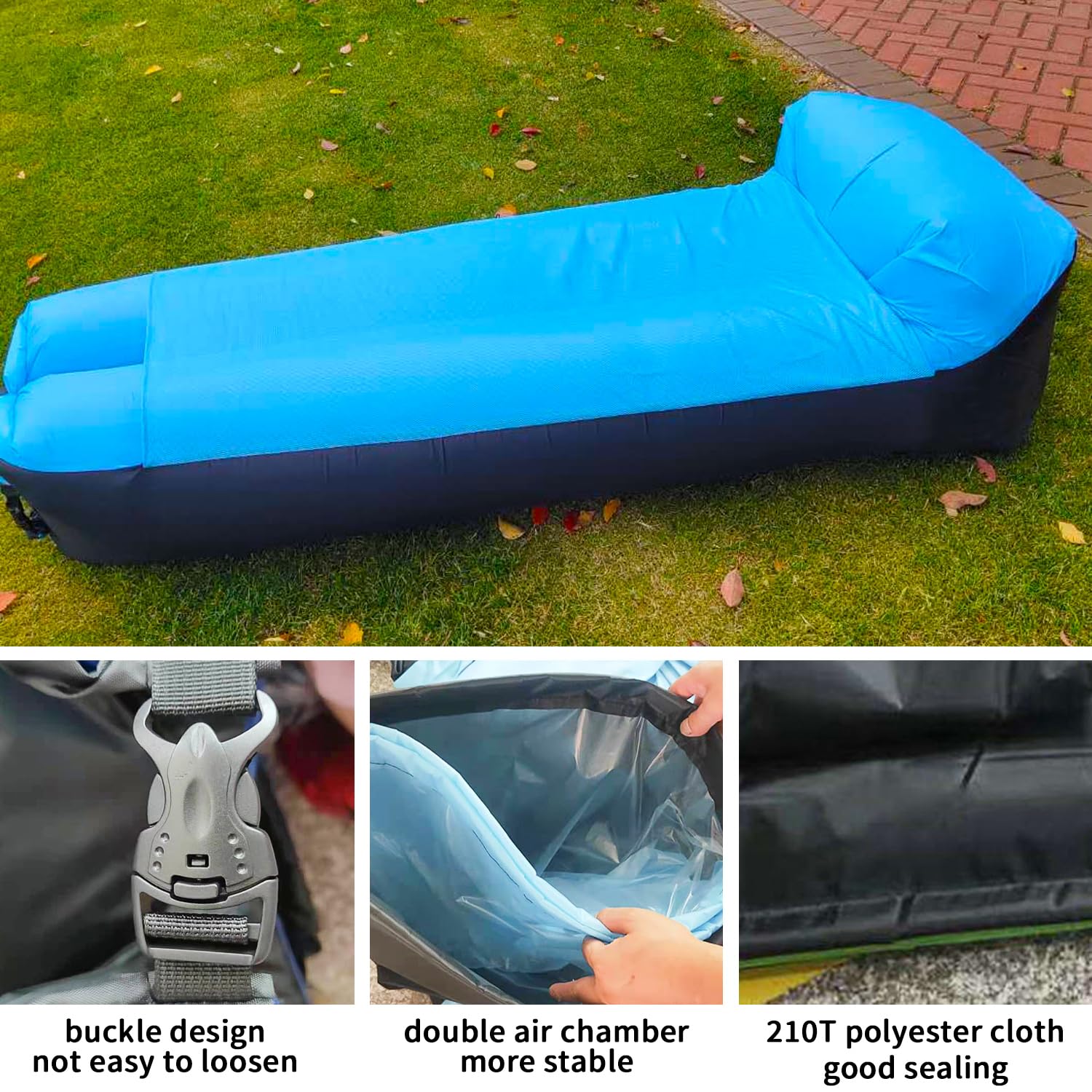 Nadmuchiwana sofa – sofa dmuchana na kemping i do aktywności na świeżym powietrzu – nadmuchiwana sofa do ogrodu – nadmuchiwana leżanka / kanapa dla komfortu na świeżym powietrzu – worek do