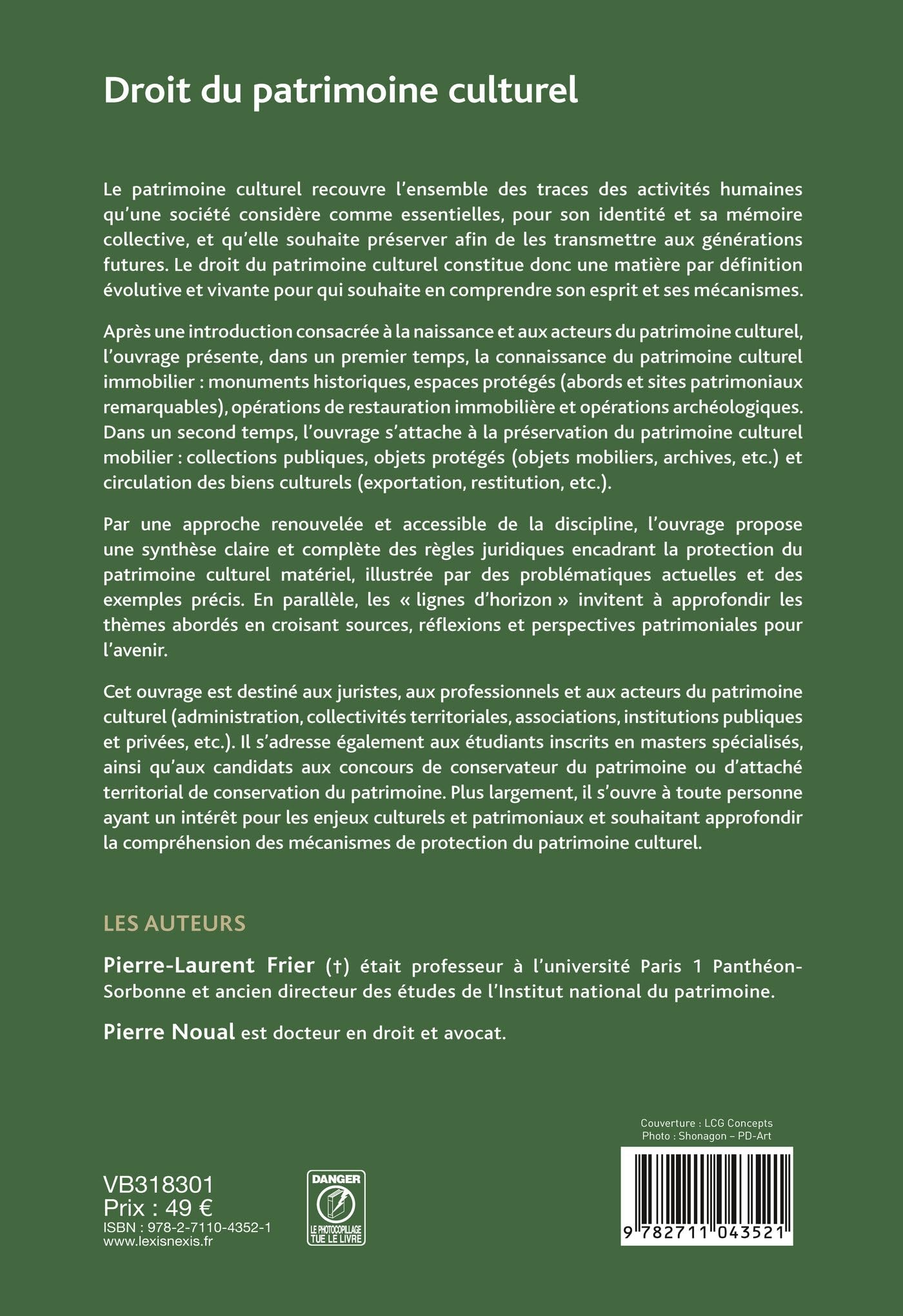 DROIT DU PATRIMOINE CULTUREL