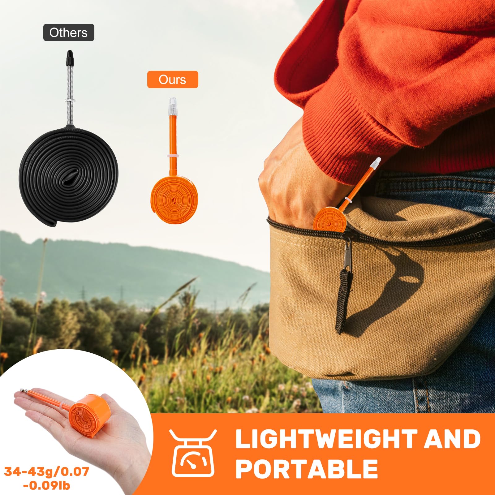 Duro Bicycle Tube 700 x 18c/25c (48mm) Standard French/Valve