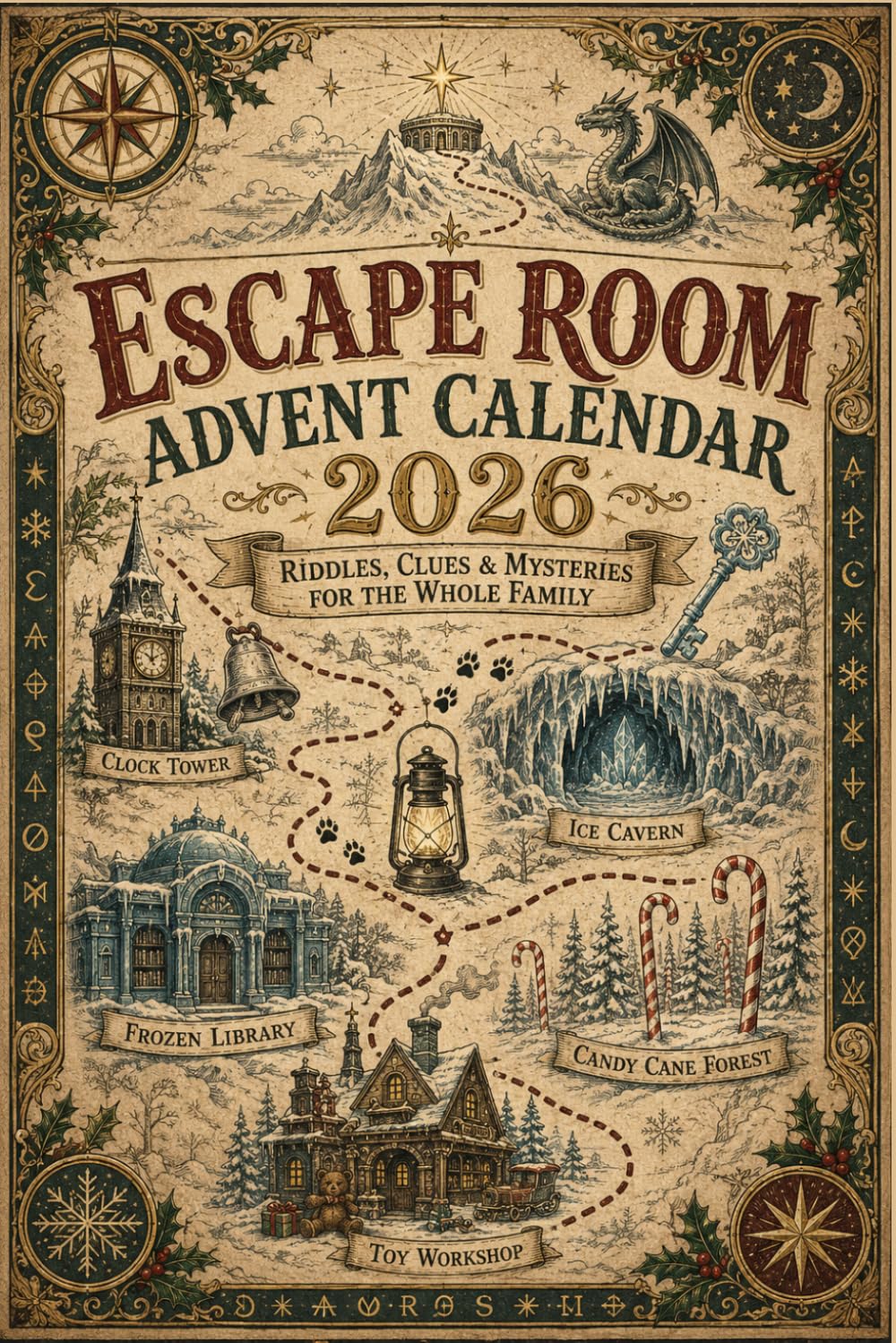 Escape Room Advent Calendar: 24 Days of Advent Puzzles, Riddles, Mazes & Logic Challenges for the Whole Family