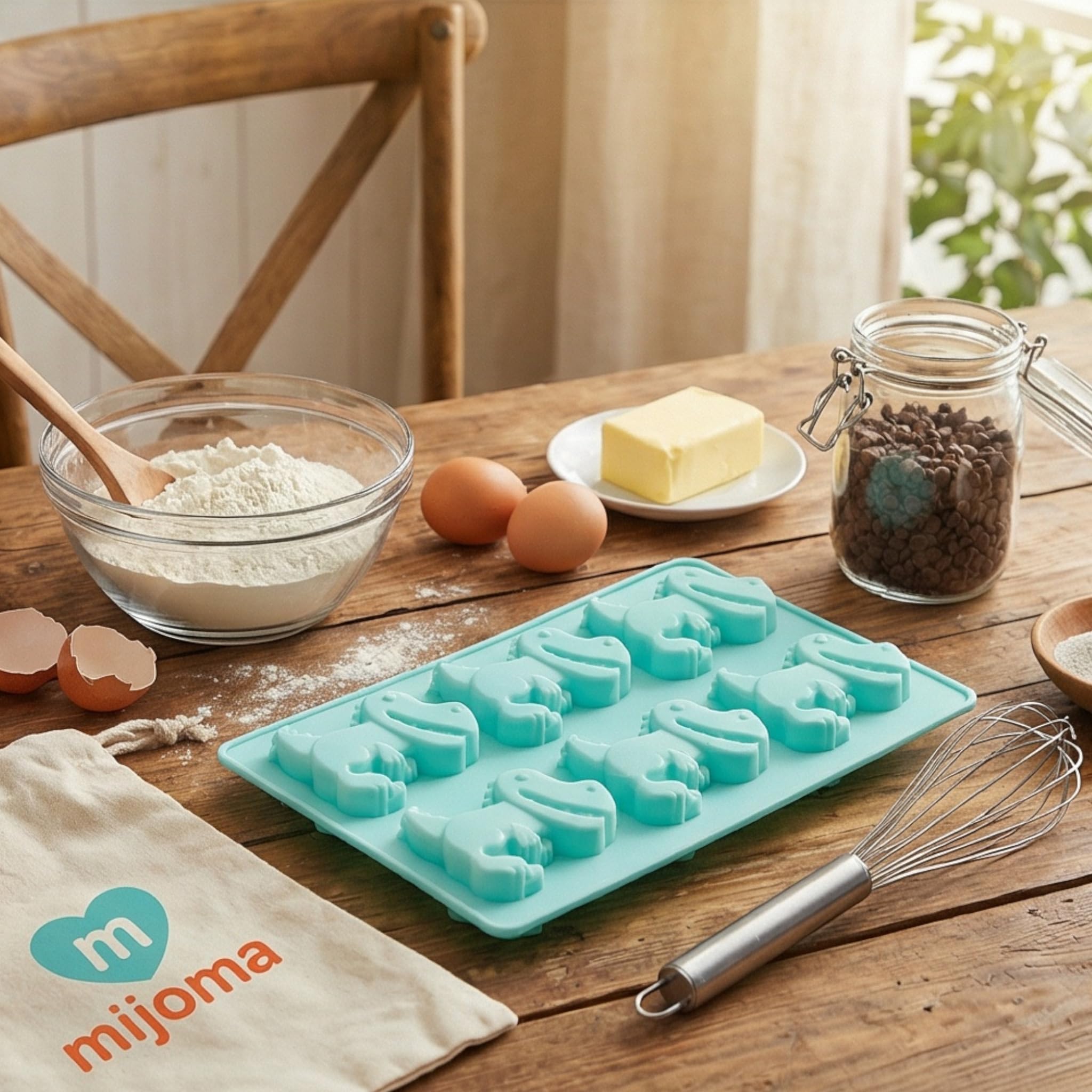 MIJOMA Forma do muffinek dla dzieci – silikonowa forma do pieczenia z motywem zwierzęcym – nie zawiera BPA i nadaje się do kontaktu z żywnością – 6 zagłębień – nadaje się do wielokrotnego użytku
