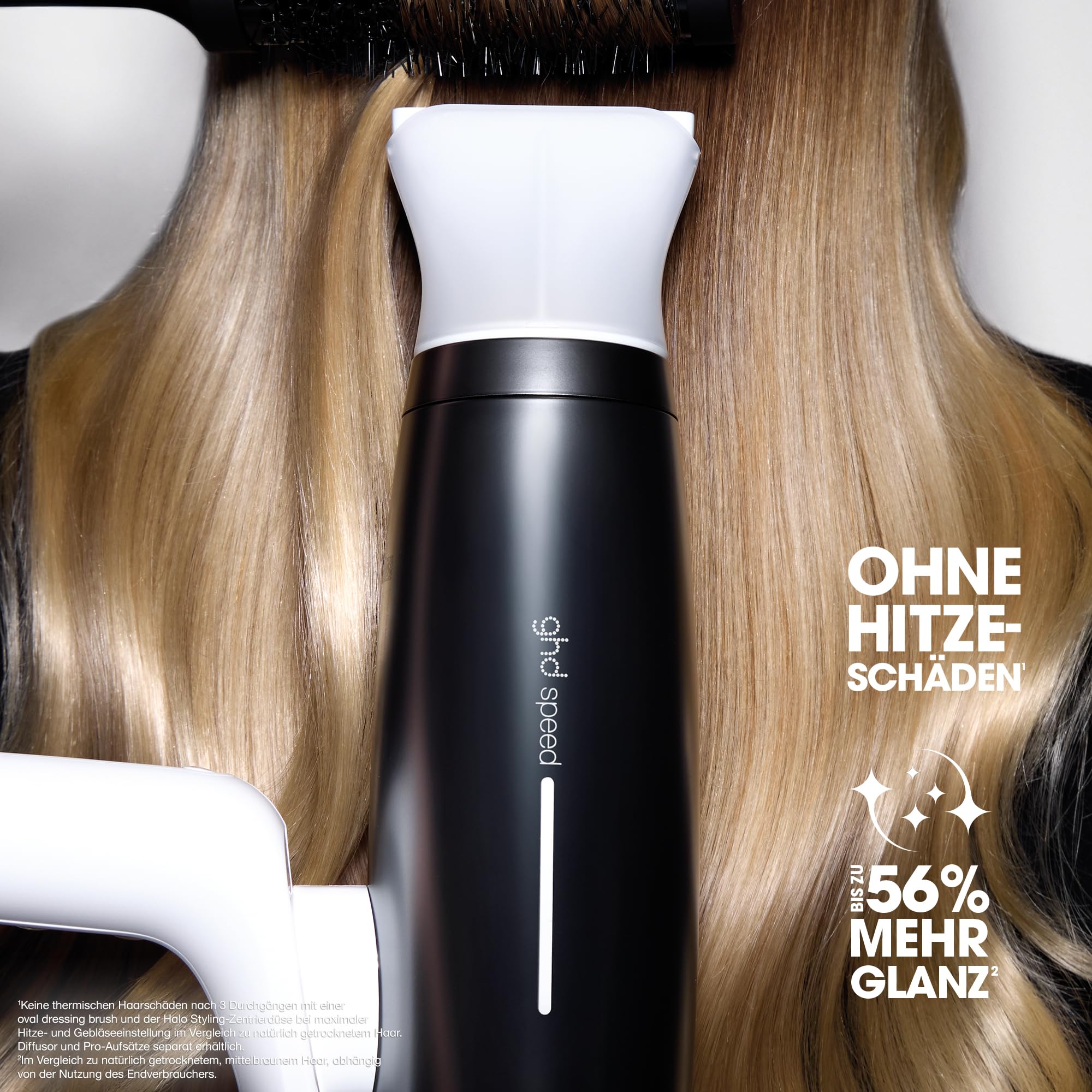 ghd speed Föhn: Profi-Haartrockner für ultra-schnelles Trocknen, Anti Frizz | Premium Haartrockner, Halo Dual-Luftstrom Technologie, Power mit Kontrolle, Cool-Touch & Cool-Scalp Gefühl, ohne Hitzeschäden