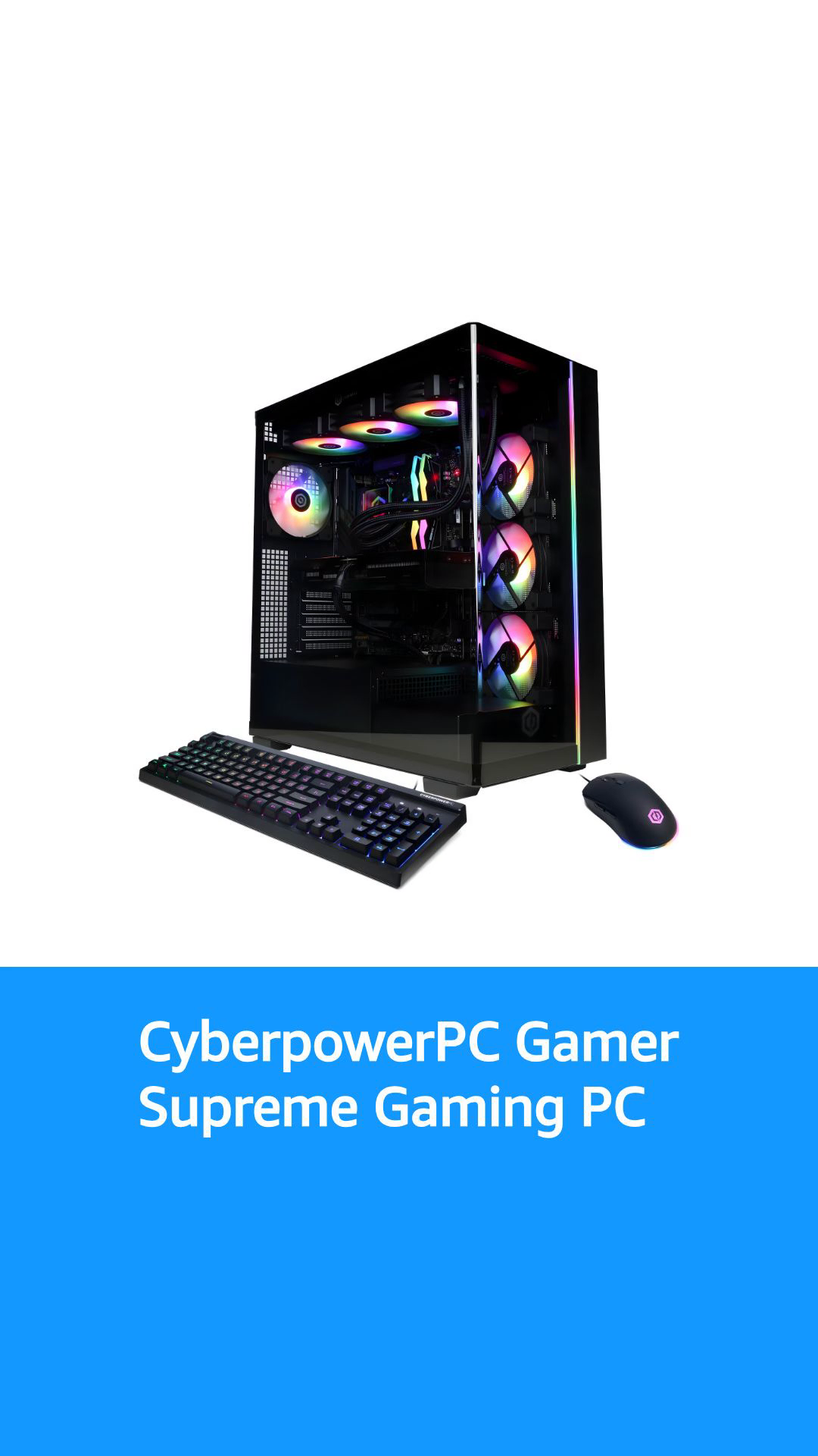 CYBERPOWERPC Gamer Supreme Gaming PC, AMD Ryzen 7 9800X3D 4.7GHz