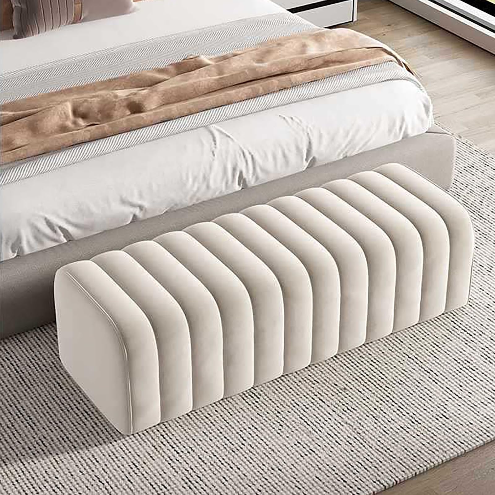Banc capitonné en bois massif pour résoudre le manque d'assises entrée