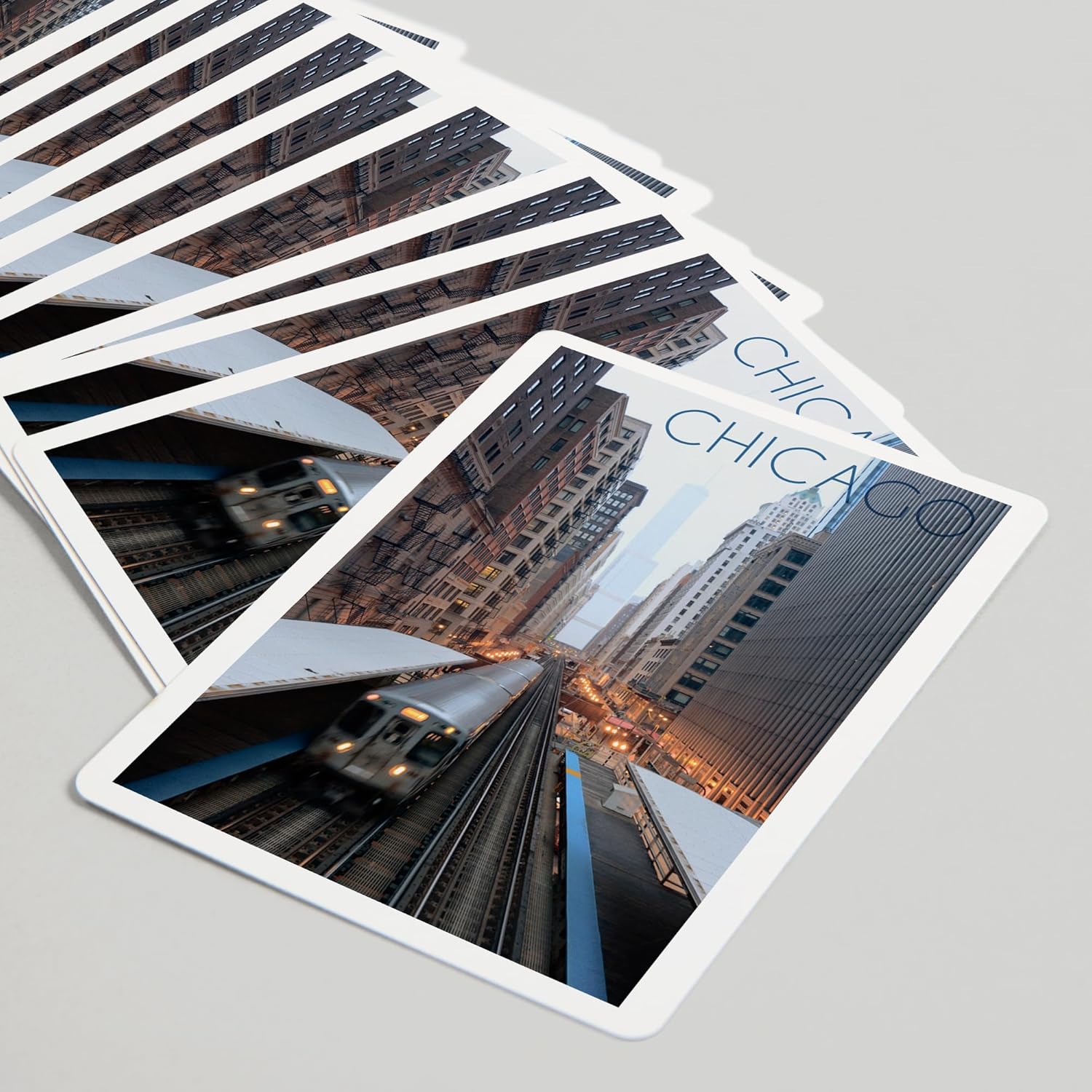 Lantern Press Chicago, Illinois, L Train, 52 Playing Cards for Adults, Poker Size Card Deck