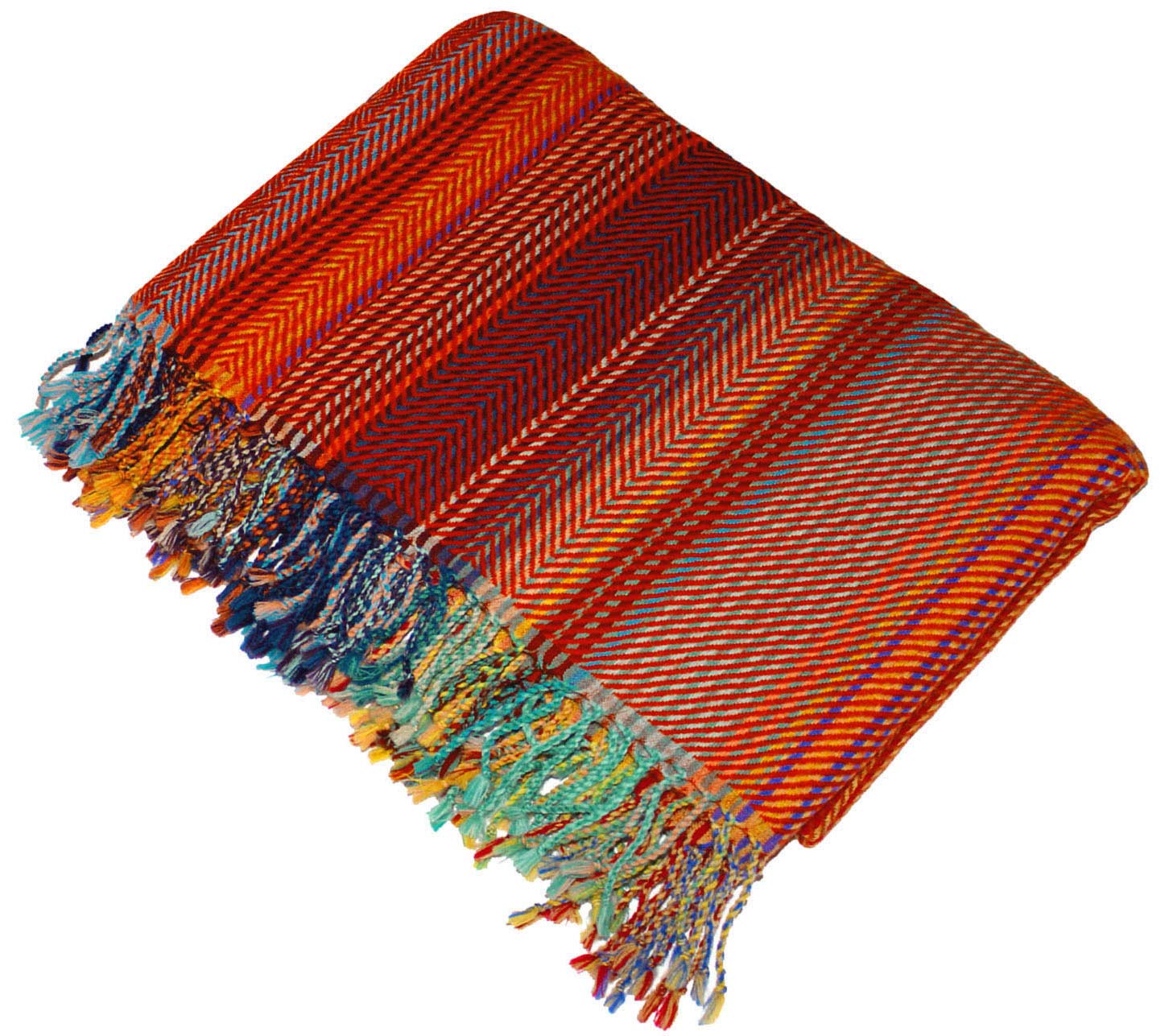 Couverture de canapé mérinos Lorenzo Cana plaid jacquard multicolore 9621177