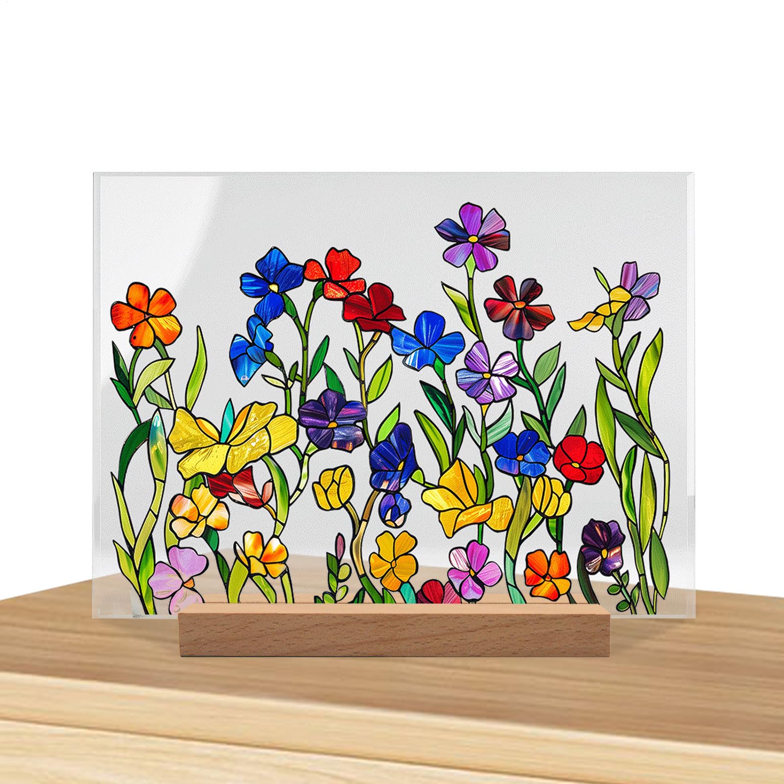 Amazon.co.jp: アクリル花柄模造ガラス、ステンドアクリルフラワー