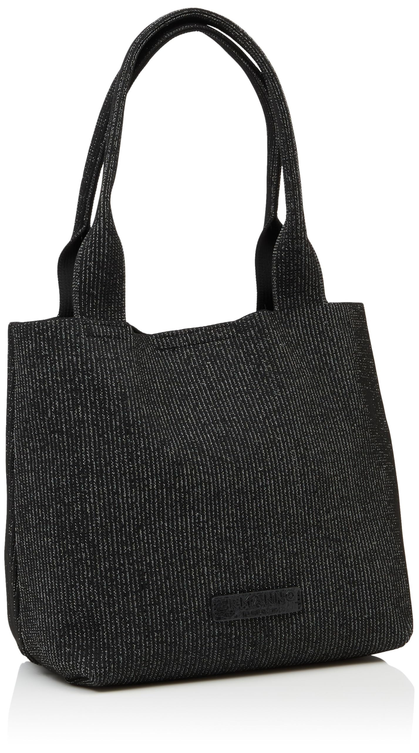 Ermanno Firenze Lurex, Borsa a Mano Unisex-Adulto, Nero