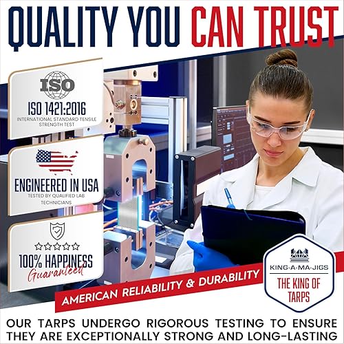 Miniatura 8 de Lona resistente de 10 x 20 pulgadas, 0.394 in de grosor, impermeable, resistente a desgarros y decoloración, alta durabilidad, tratamiento UV,