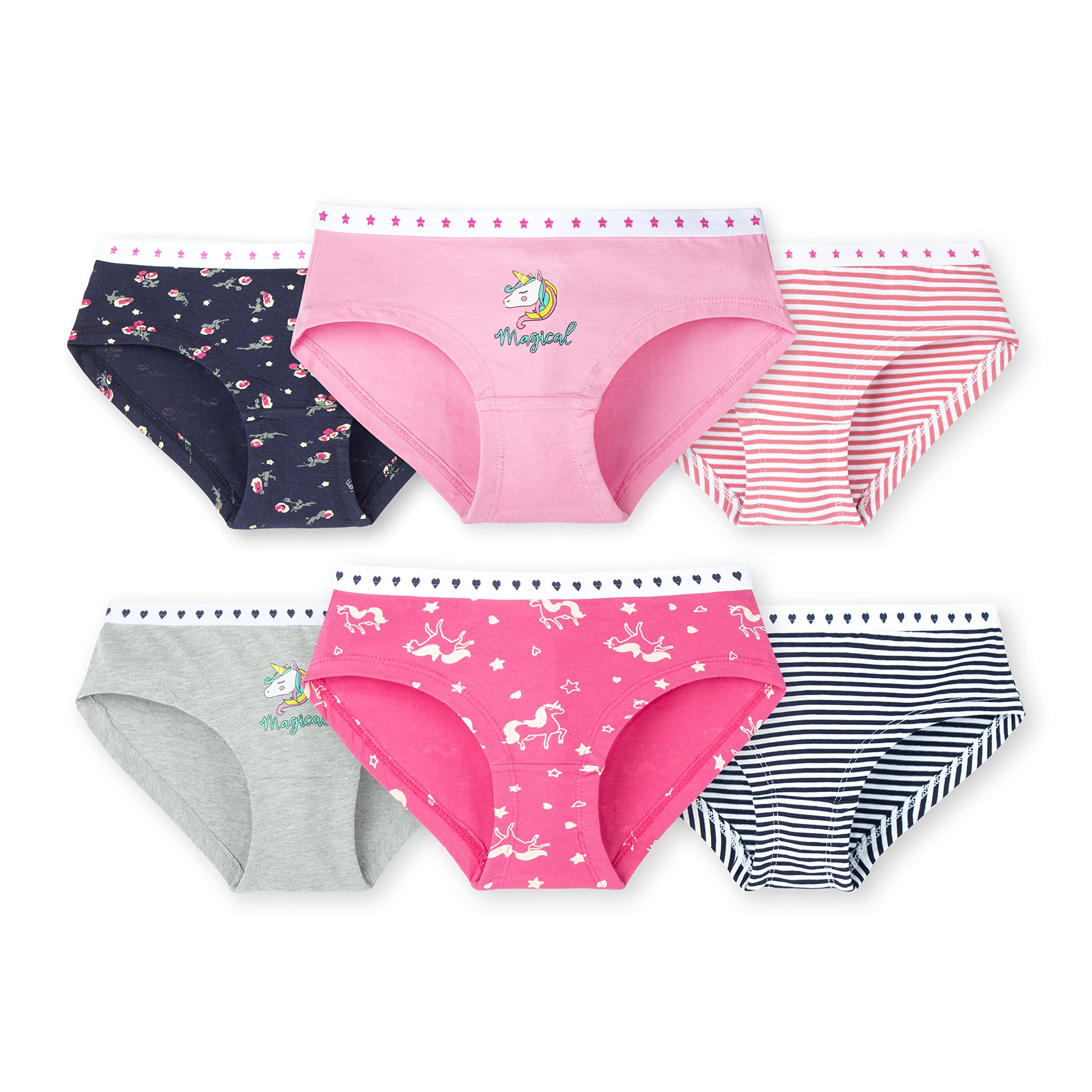 ARIEL Girls Cotton Multicolor Panty (Pack of 6)