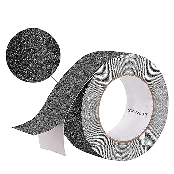 SXWLJT Heavy Duty Anti Slip Tape for Stairs Outdoor/Indoor Waterproof 10 meters Grip Tape Safety Non Skid Roll for Stair Steps Traction Tread Staircases Non Slip Strips Black