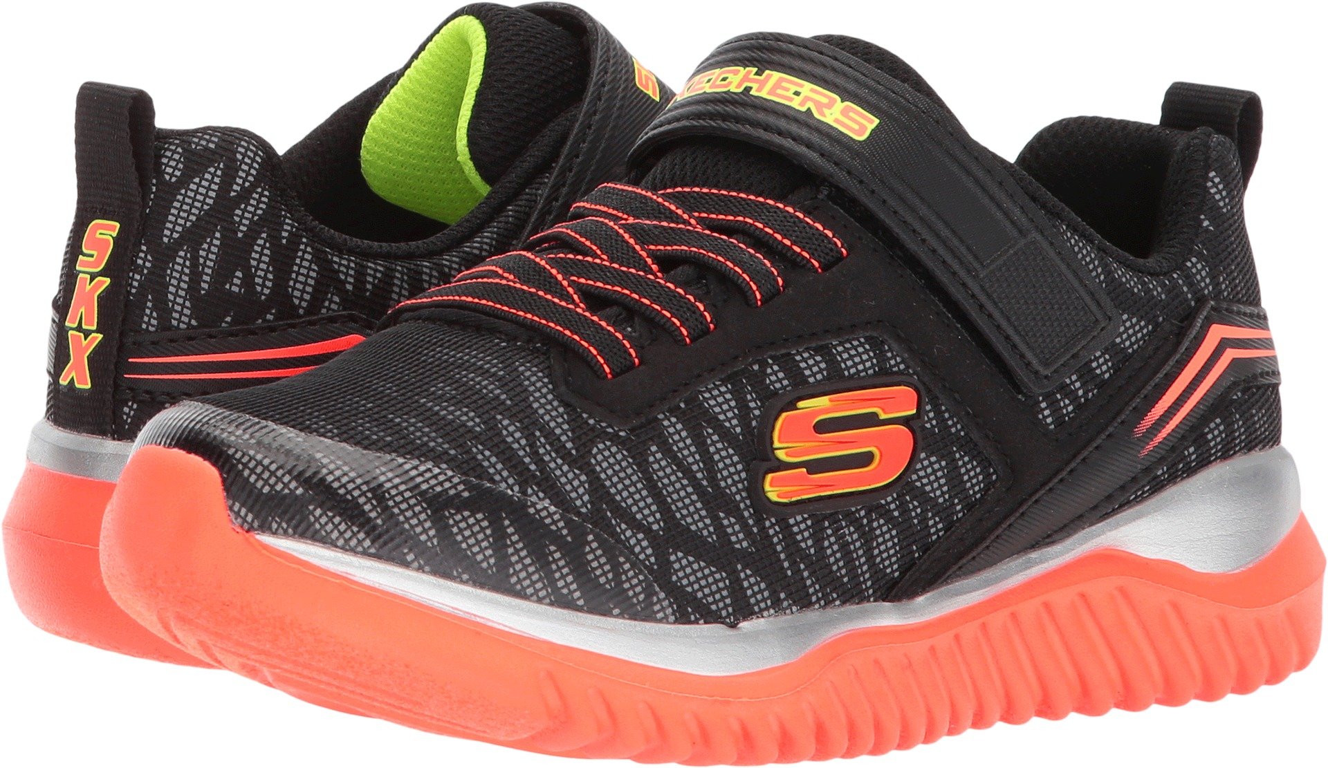 Skechers Kids Boys' Turboshift-Ultraflector Sneaker,black/orange,13.5 Medium US Little Kid