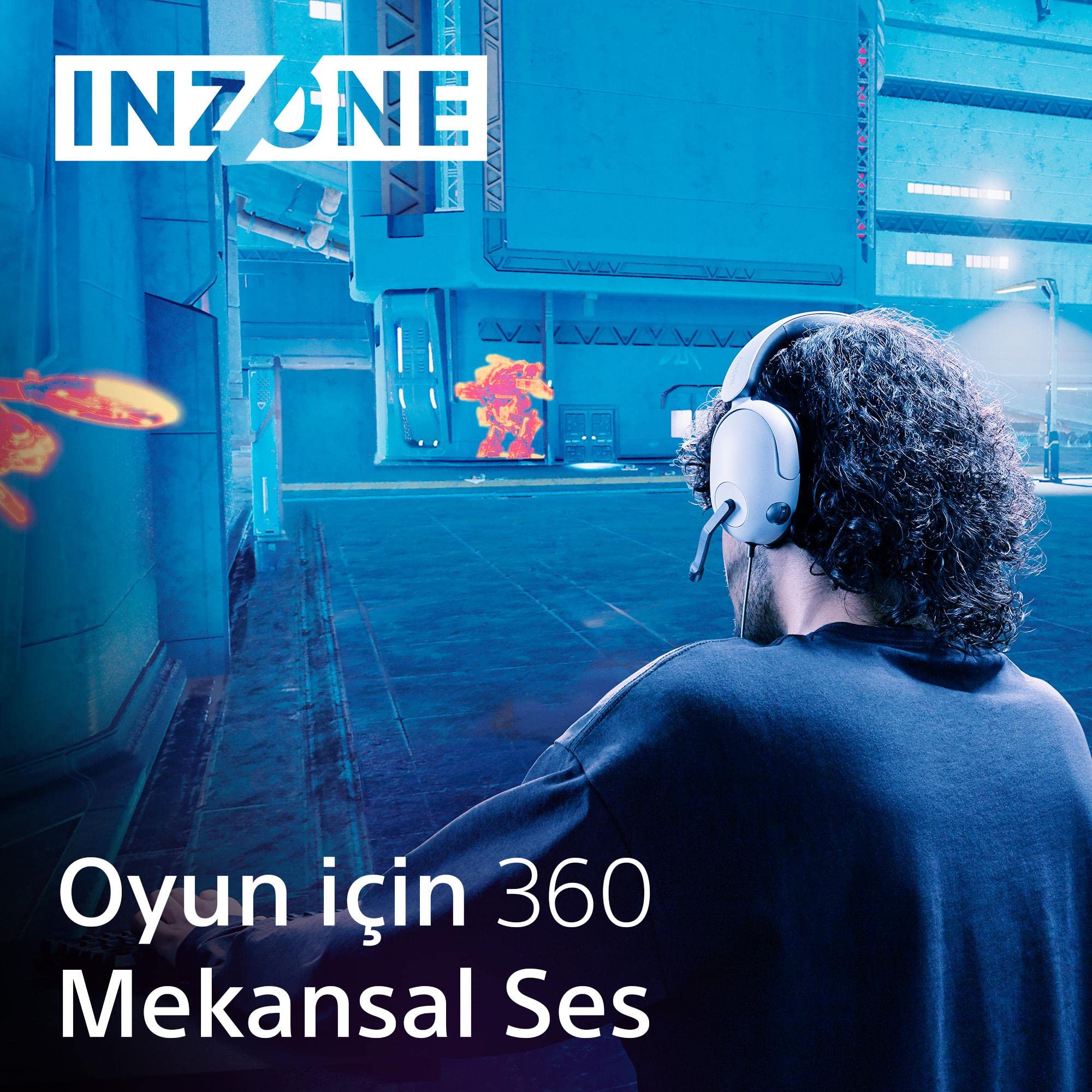 Sony INZONE H3, Zestaw słuchawkowy do gier, dźwięk przestrzenny 360 Spatial Sound do gier, mikrofon na wysięgniku, PC/PlayStation5, Biały