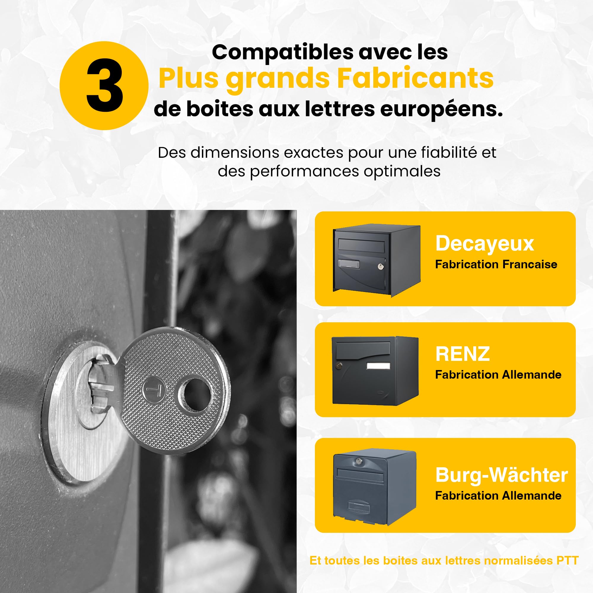 Lot 2 clés Pass PTT T10 + F10 - Universelles